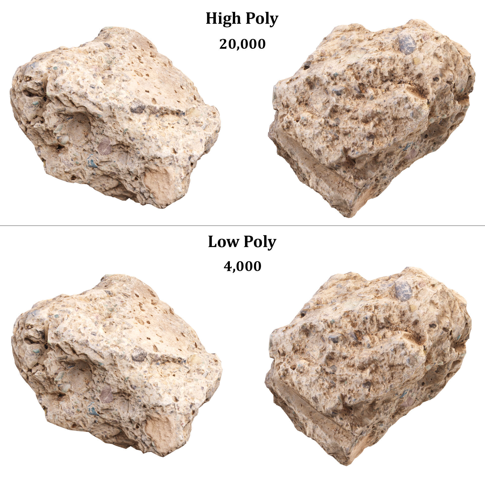 3D Scanned Rubble Debris Collection Vol 03 Low-poly 3D model_3