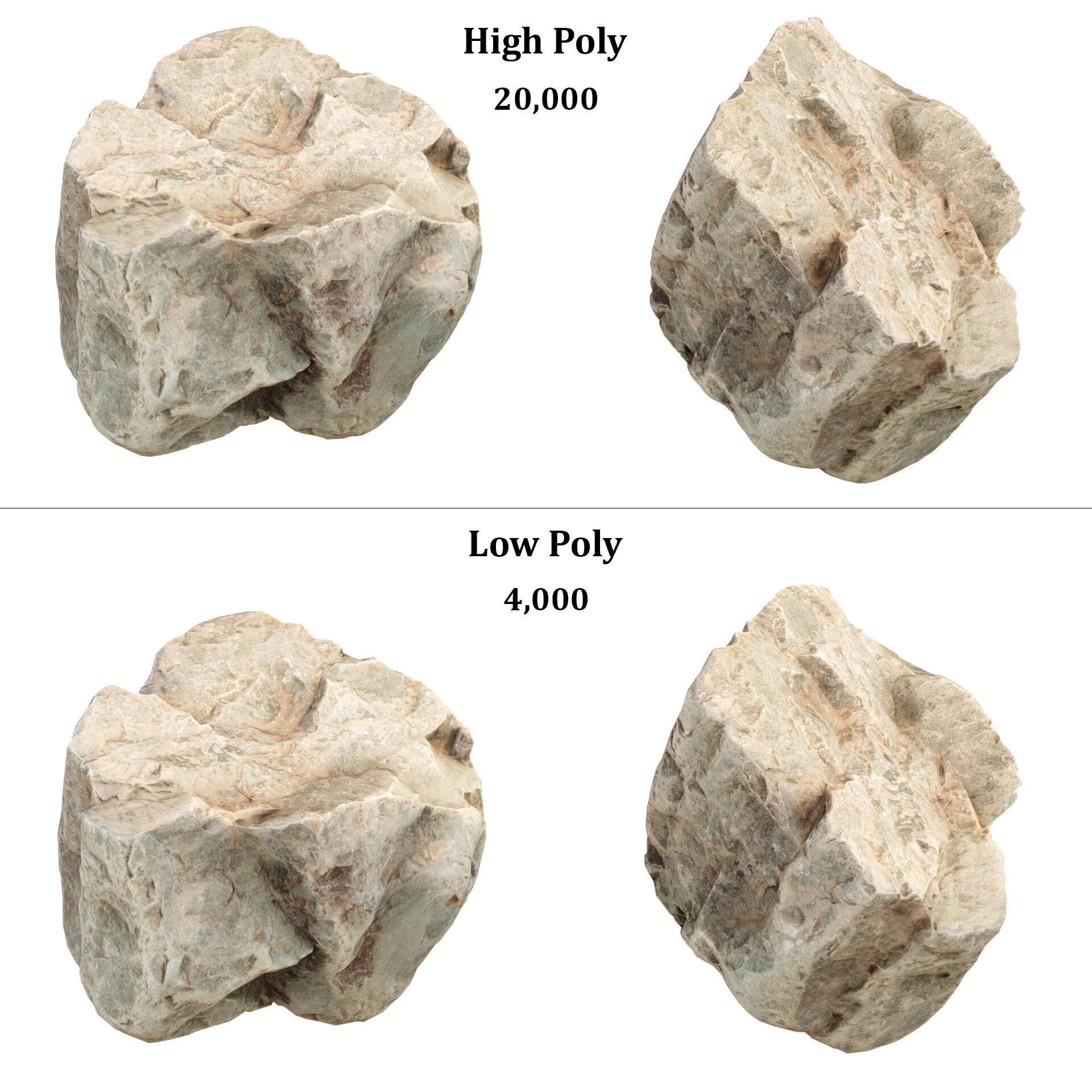 3D Scanned Rubble Debris Collection Vol 03 Low-poly 3D model_6