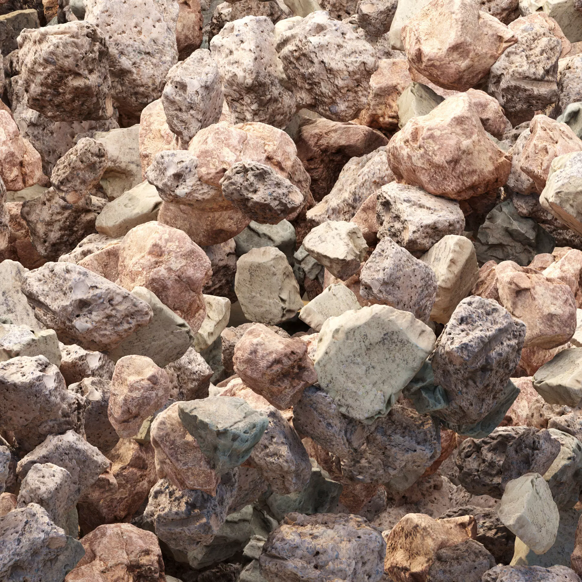 3D Scanned Rubble Debris Collection Vol 03 Low-poly 3D model_0