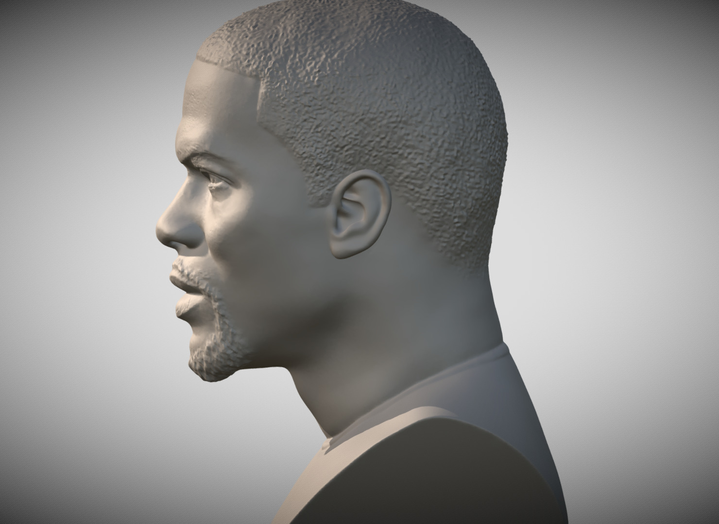 Kevin Hart bust 3D print model_3