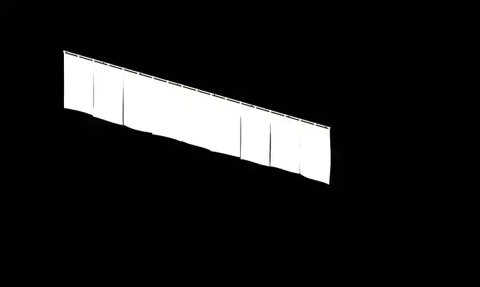 noren curtain Free 3D model