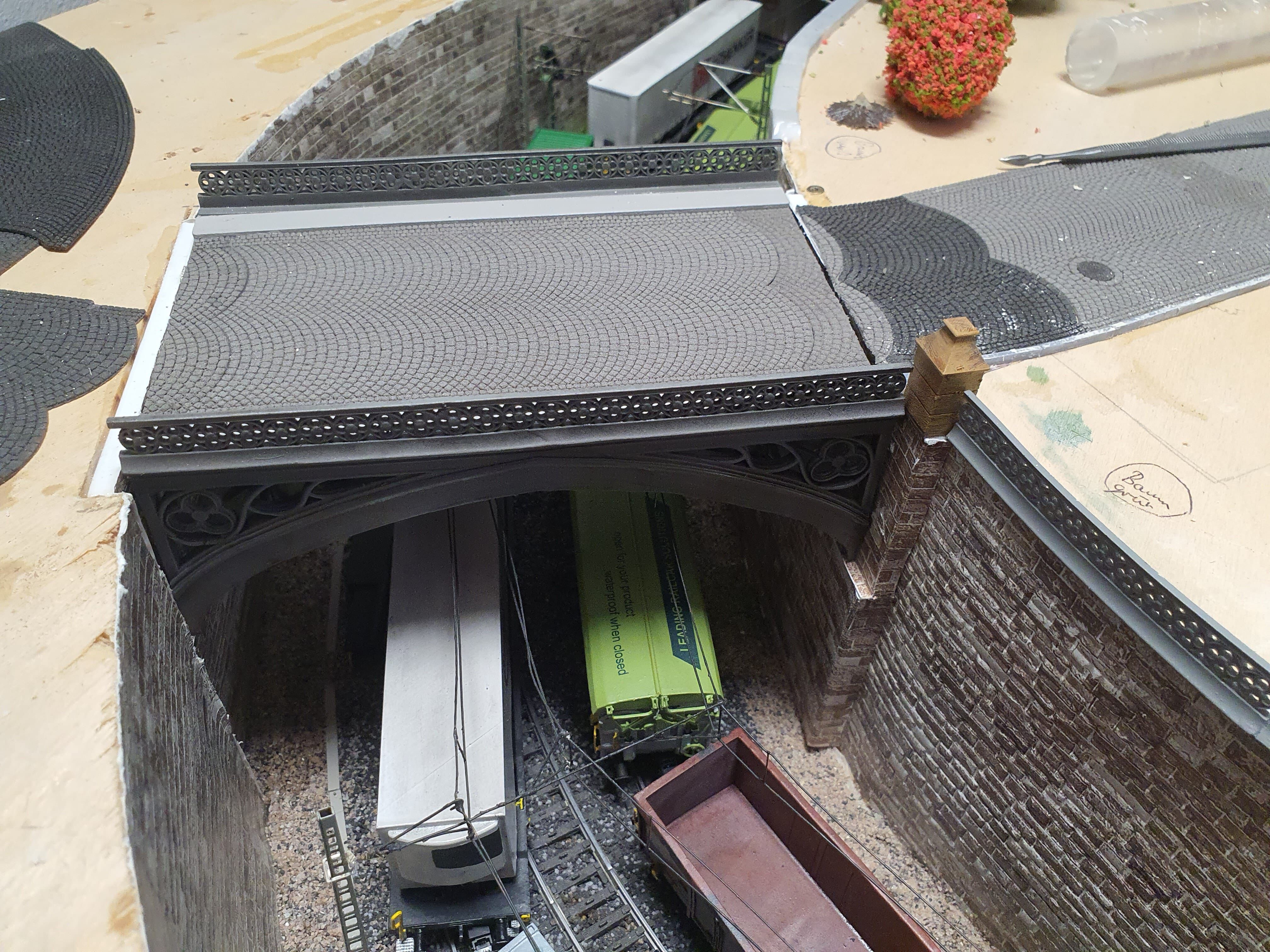 Pre supported Historical Road Bridge for H0 Scale 3D print model_6