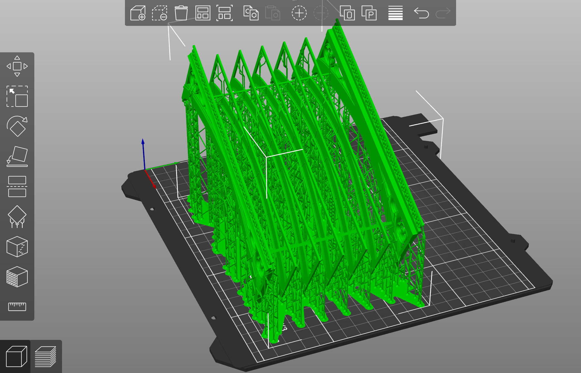 Pre supported Historical Road Bridge for H0 Scale 3D print model_14