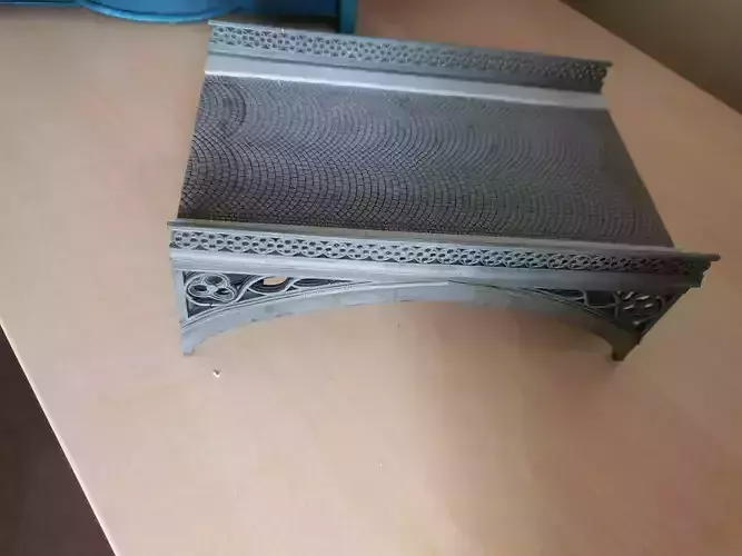 Pre supported Historical Road Bridge for H0 Scale 3D print model