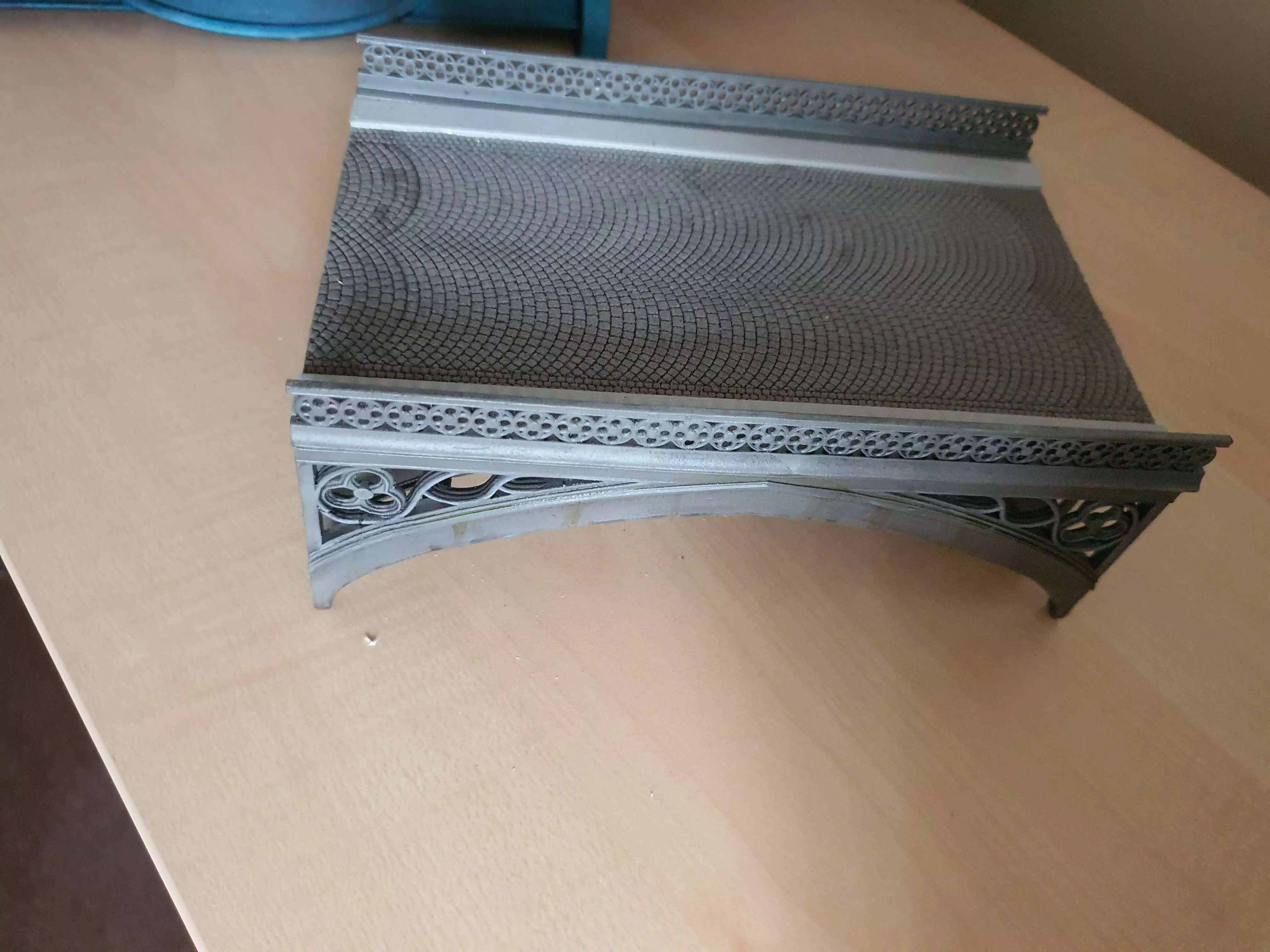 Pre supported Historical Road Bridge for H0 Scale 3D print model_0