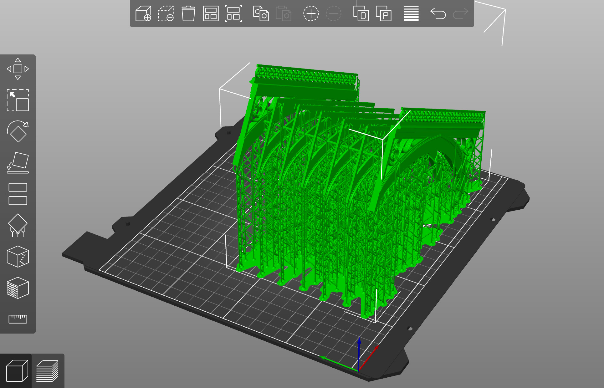 Pre supported Historical Road Bridge for H0 Scale 3D print model_13