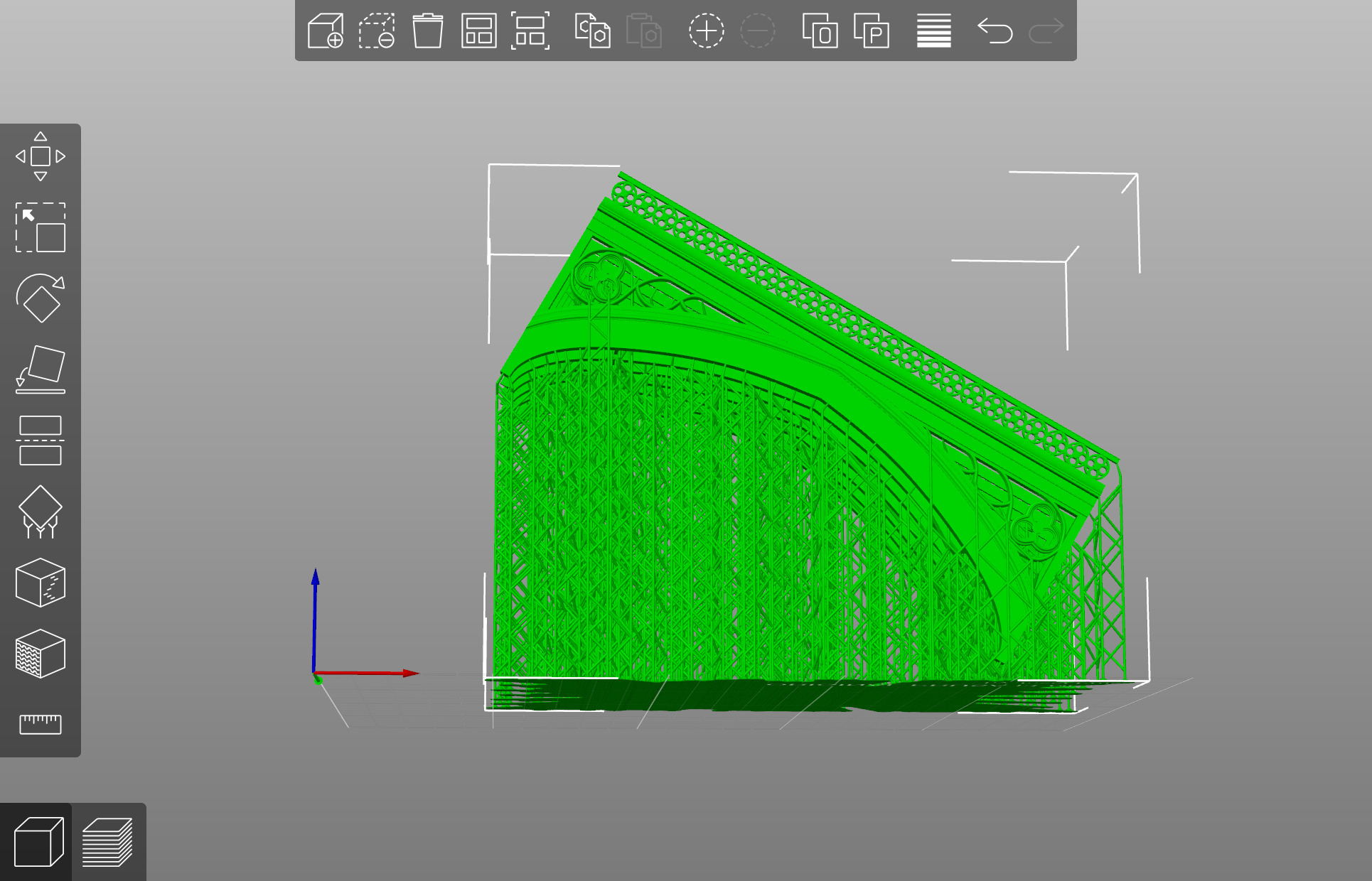 Pre supported Historical Road Bridge for H0 Scale 3D print model_12