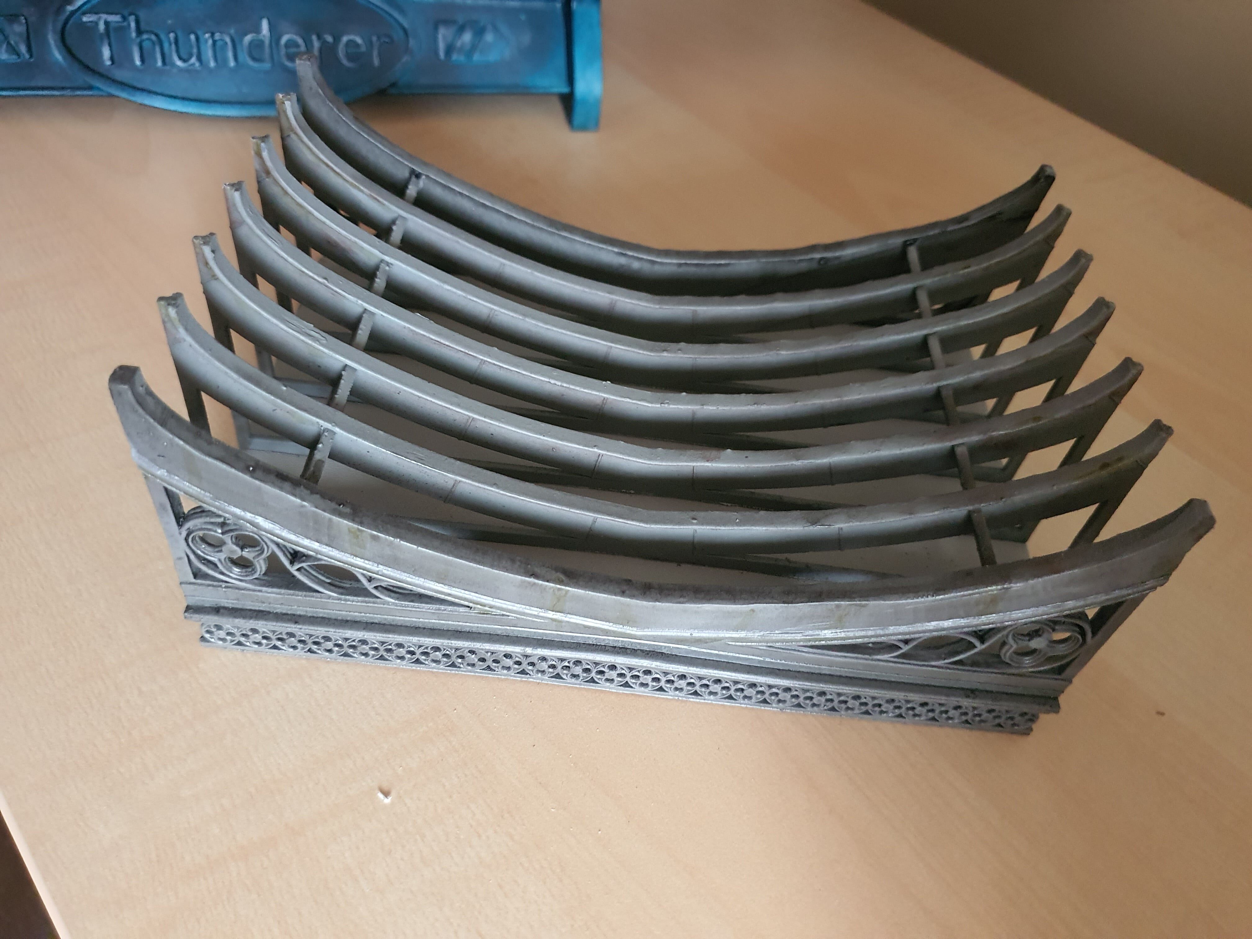 Pre supported Historical Road Bridge for H0 Scale 3D print model_2