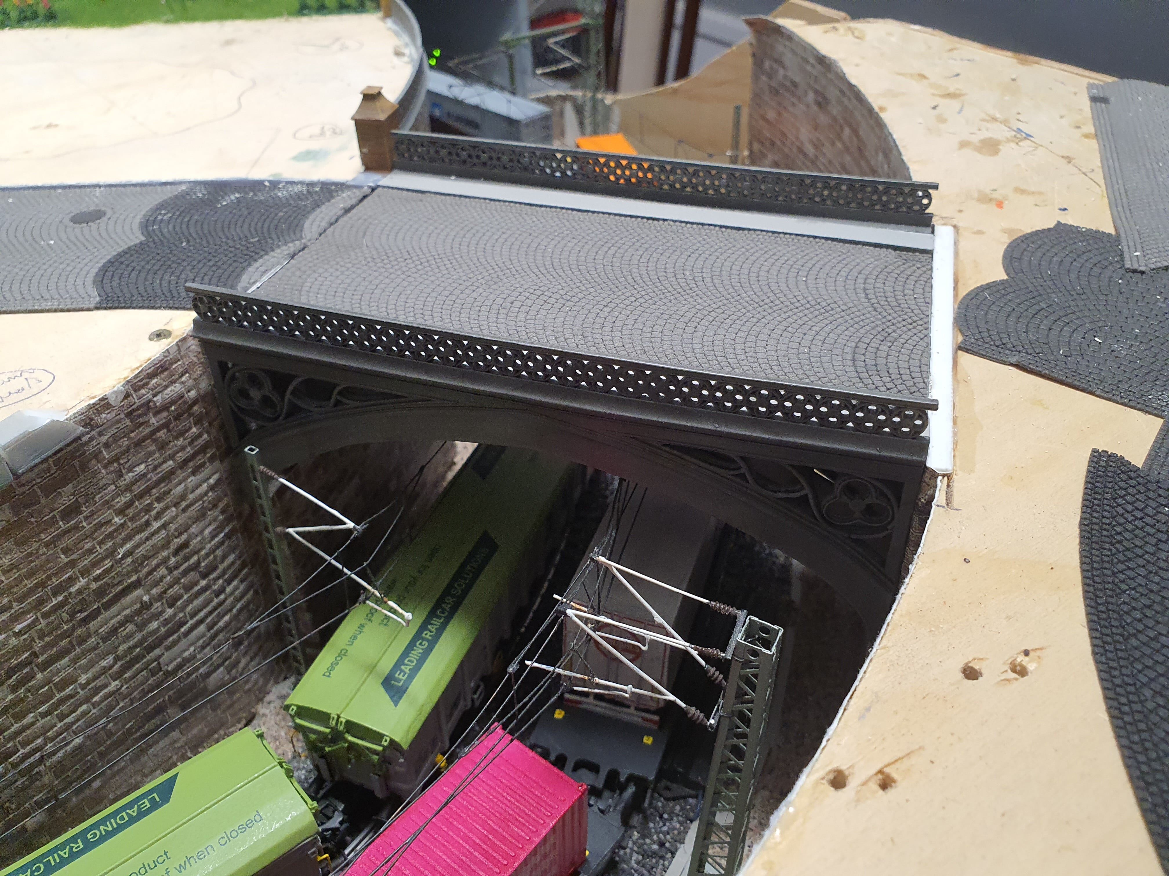 Pre supported Historical Road Bridge for H0 Scale 3D print model_7