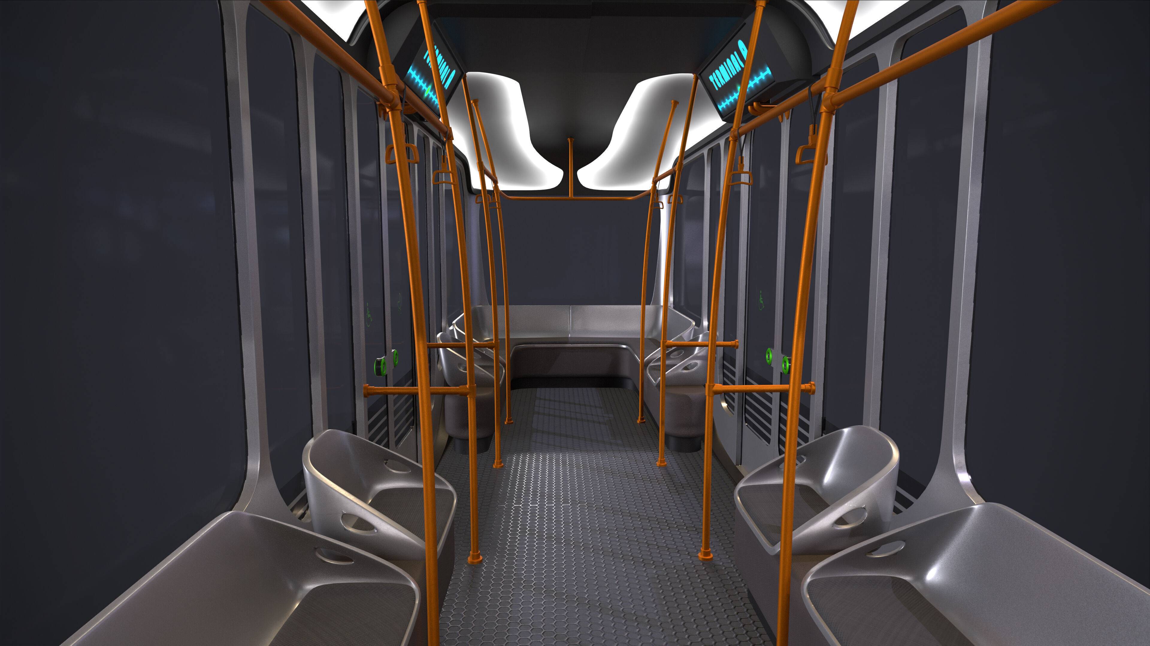 Bus Self Driving 3D model_8