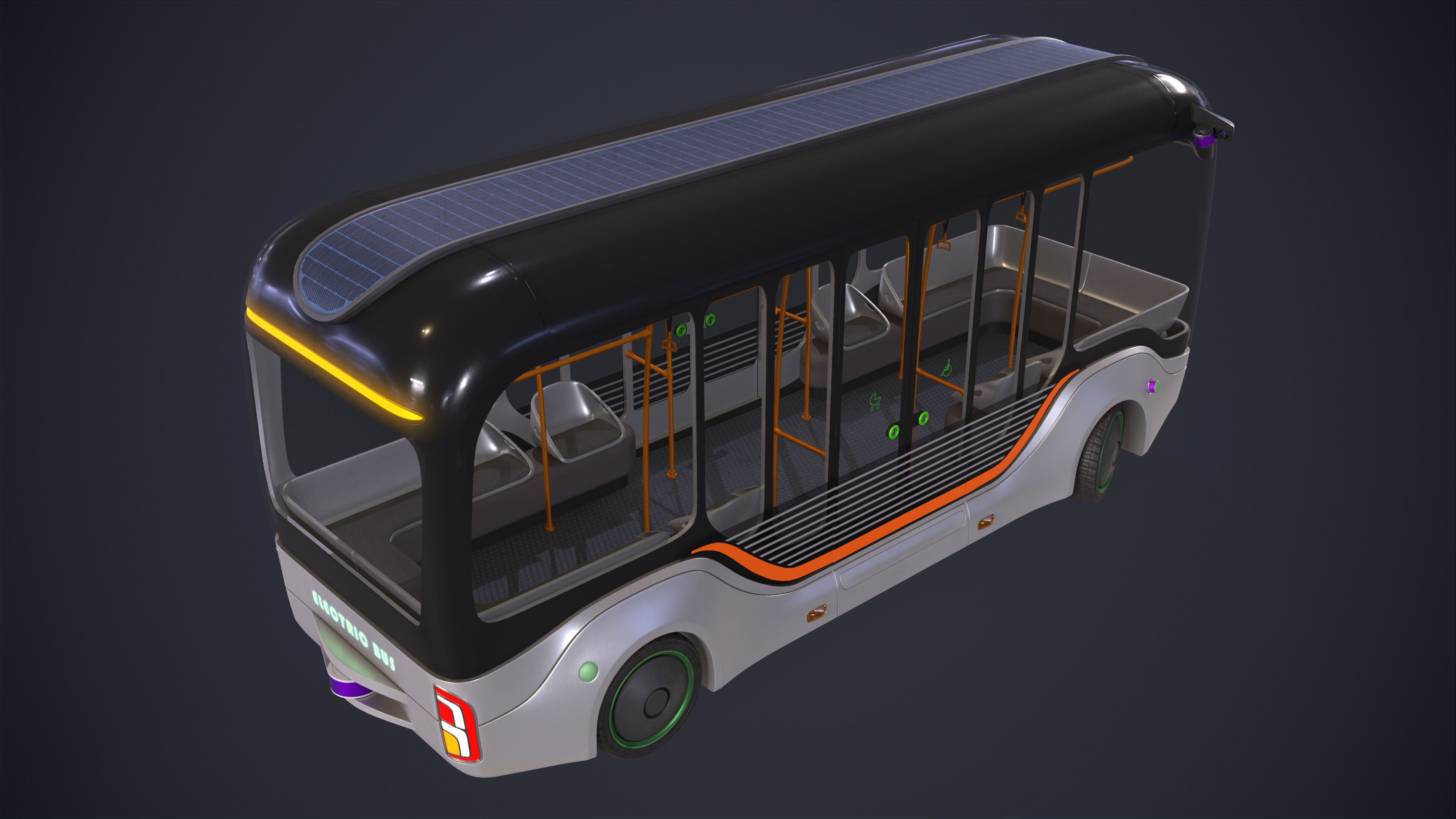 Bus Self Driving 3D model_4