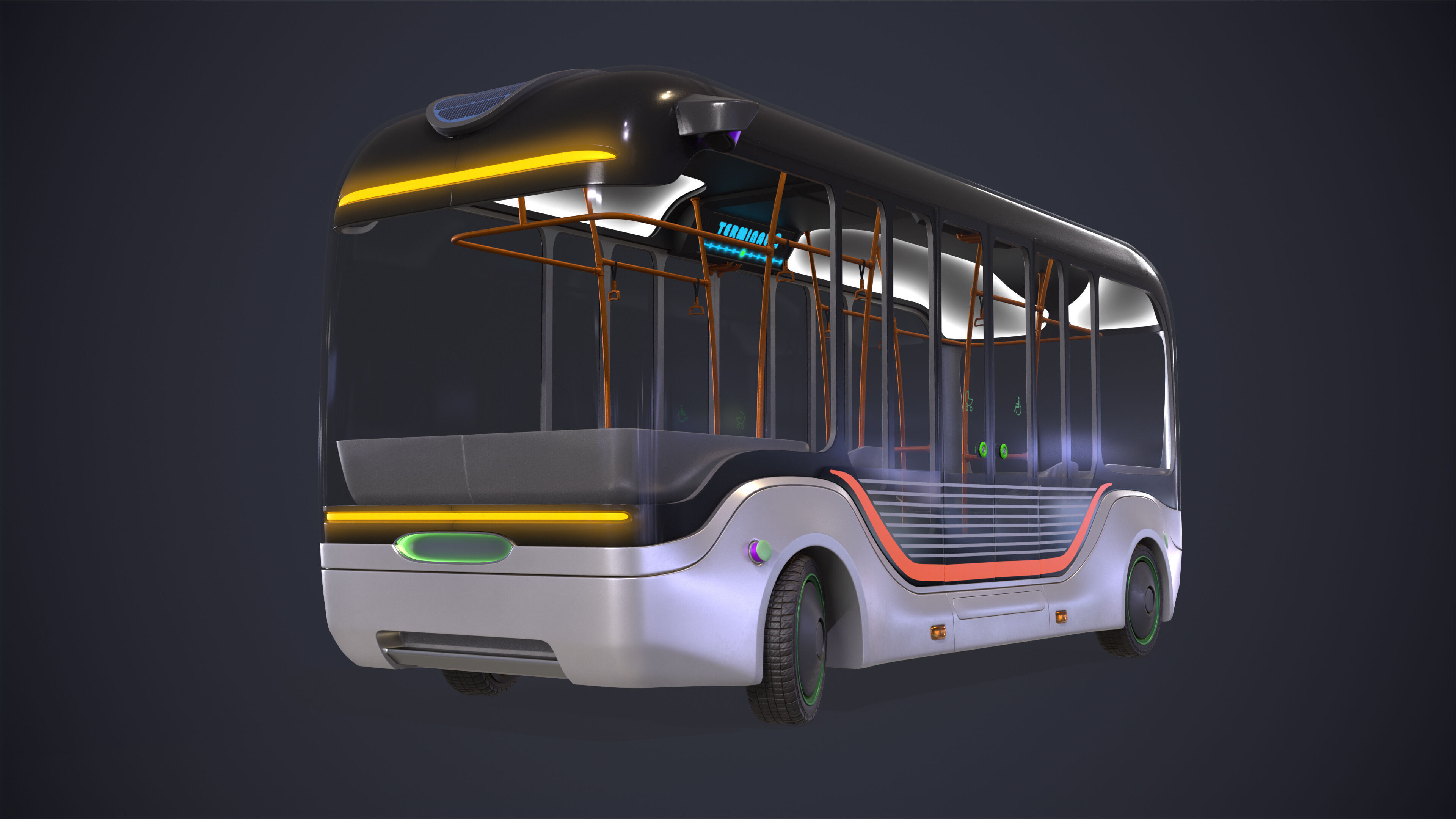 Bus Self Driving 3D model_1