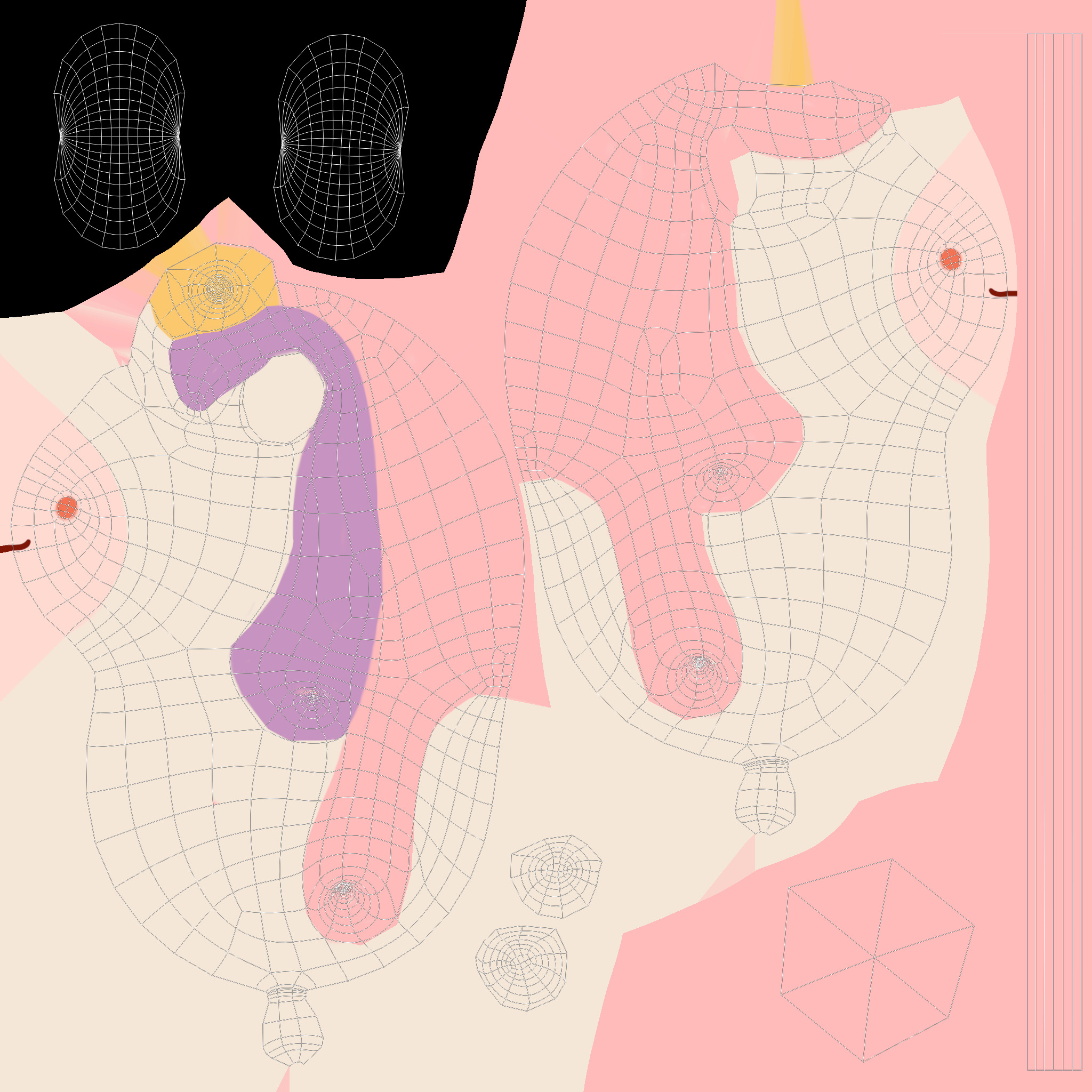 Birthday Balloons  - Colorful Party Decoration Prop 05  Low-poly 3D model_5