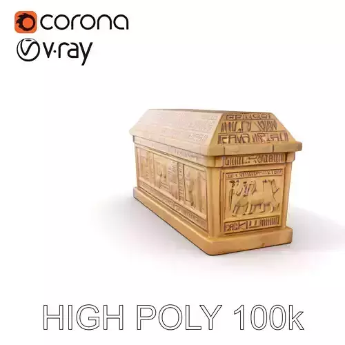Ancient Sarcophagus Model Pack with Hieroglyphs