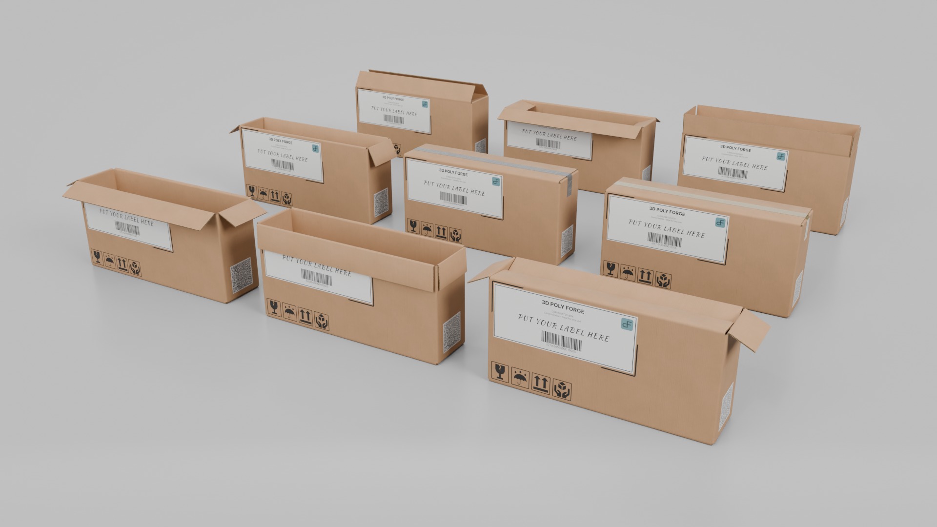 Complete Cube and Flat Pack - Rigged and Customizable 3D Model Collection_32