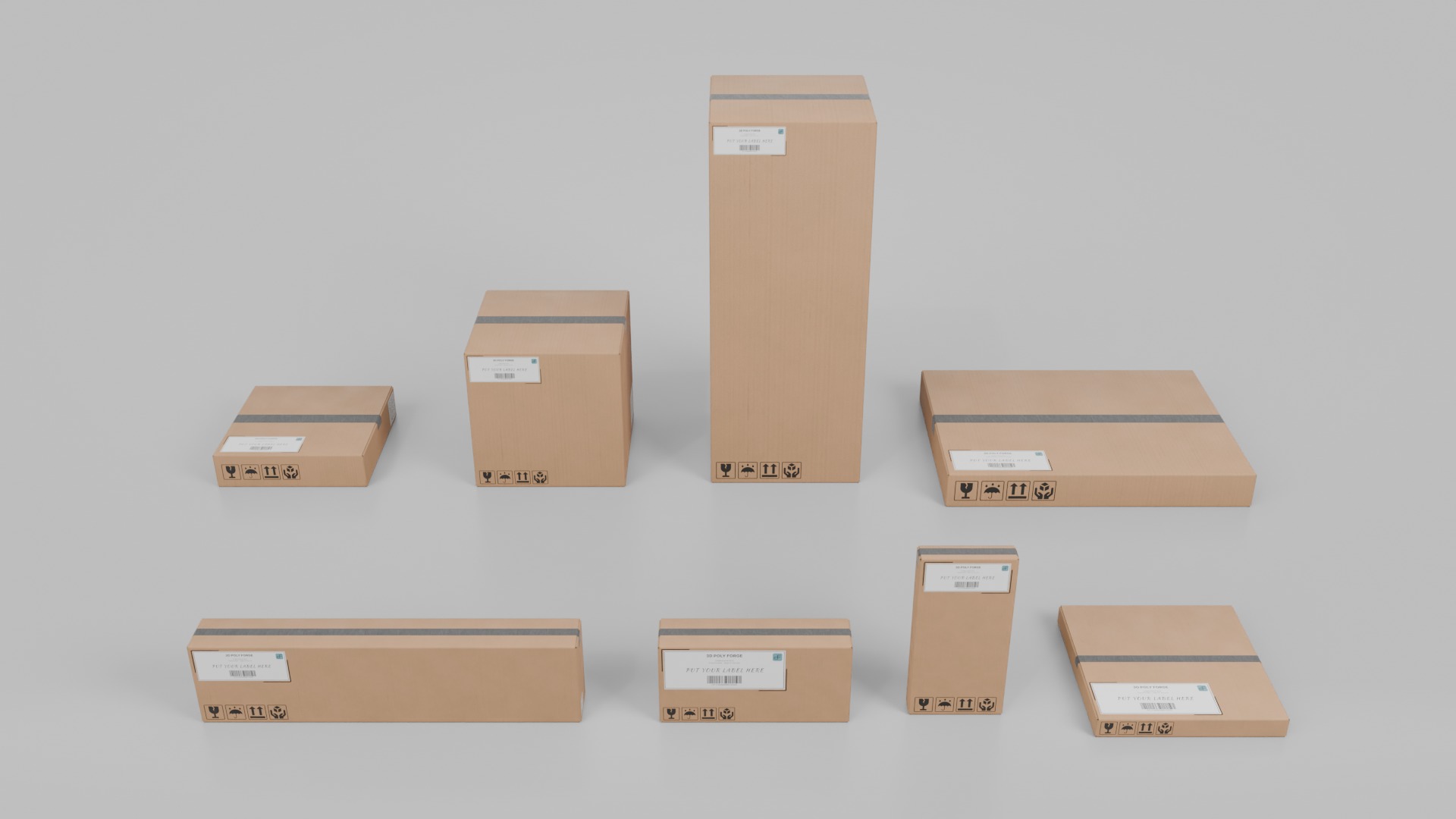 Complete Cube and Flat Pack - Rigged and Customizable 3D Model Collection_9