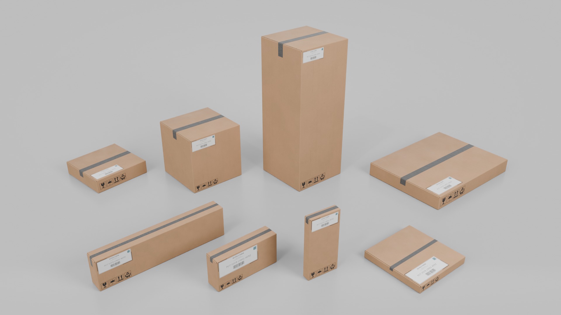 Complete Cube and Flat Pack - Rigged and Customizable 3D Model Collection_10