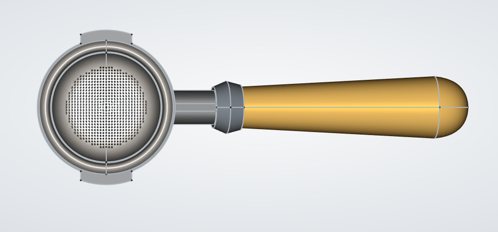 Coffee-Portafilter Low-poly 3D model_3