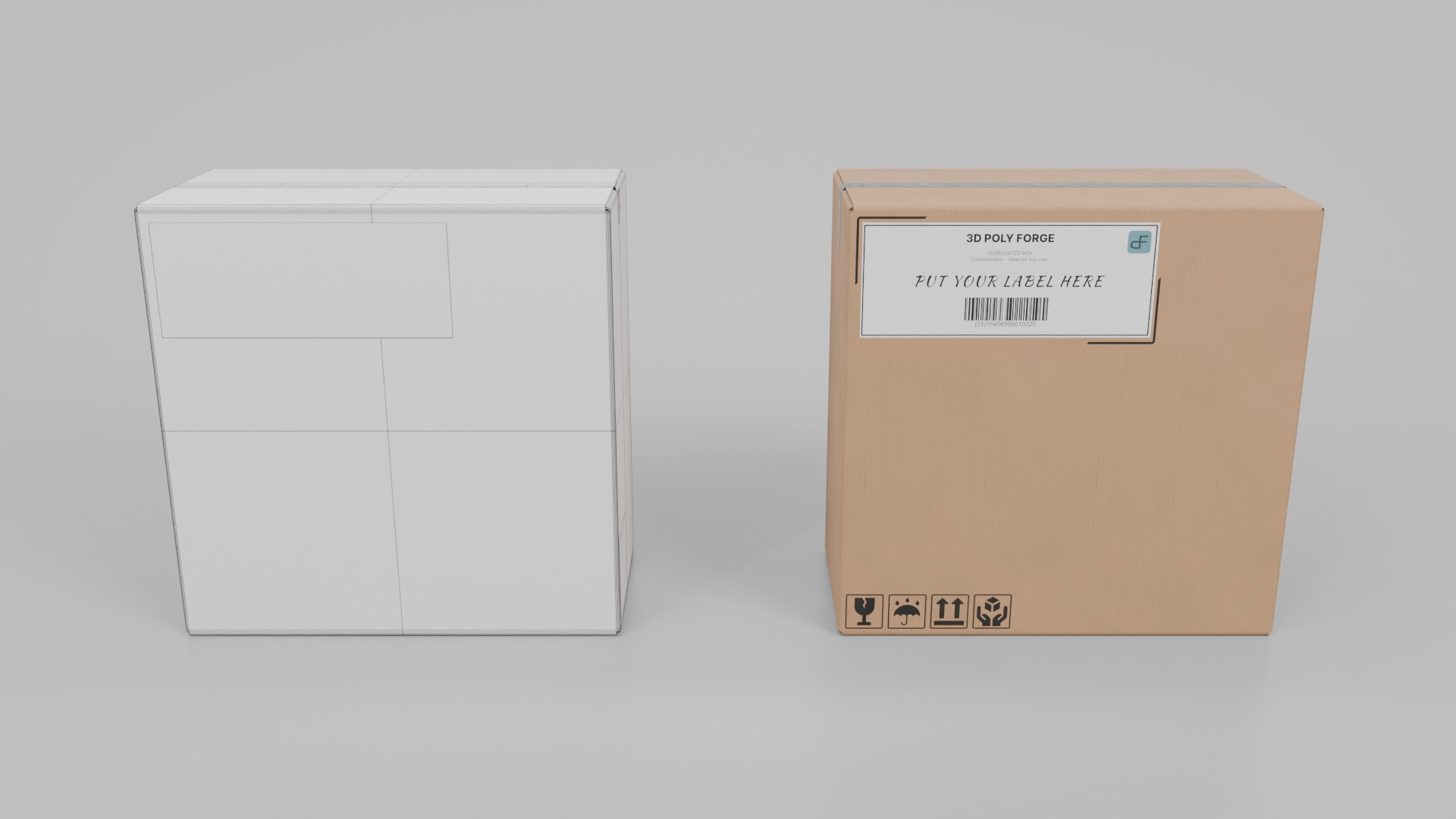 Deep and Rectangular Box Set - Rigged and Customizable 3D Model Collection_49