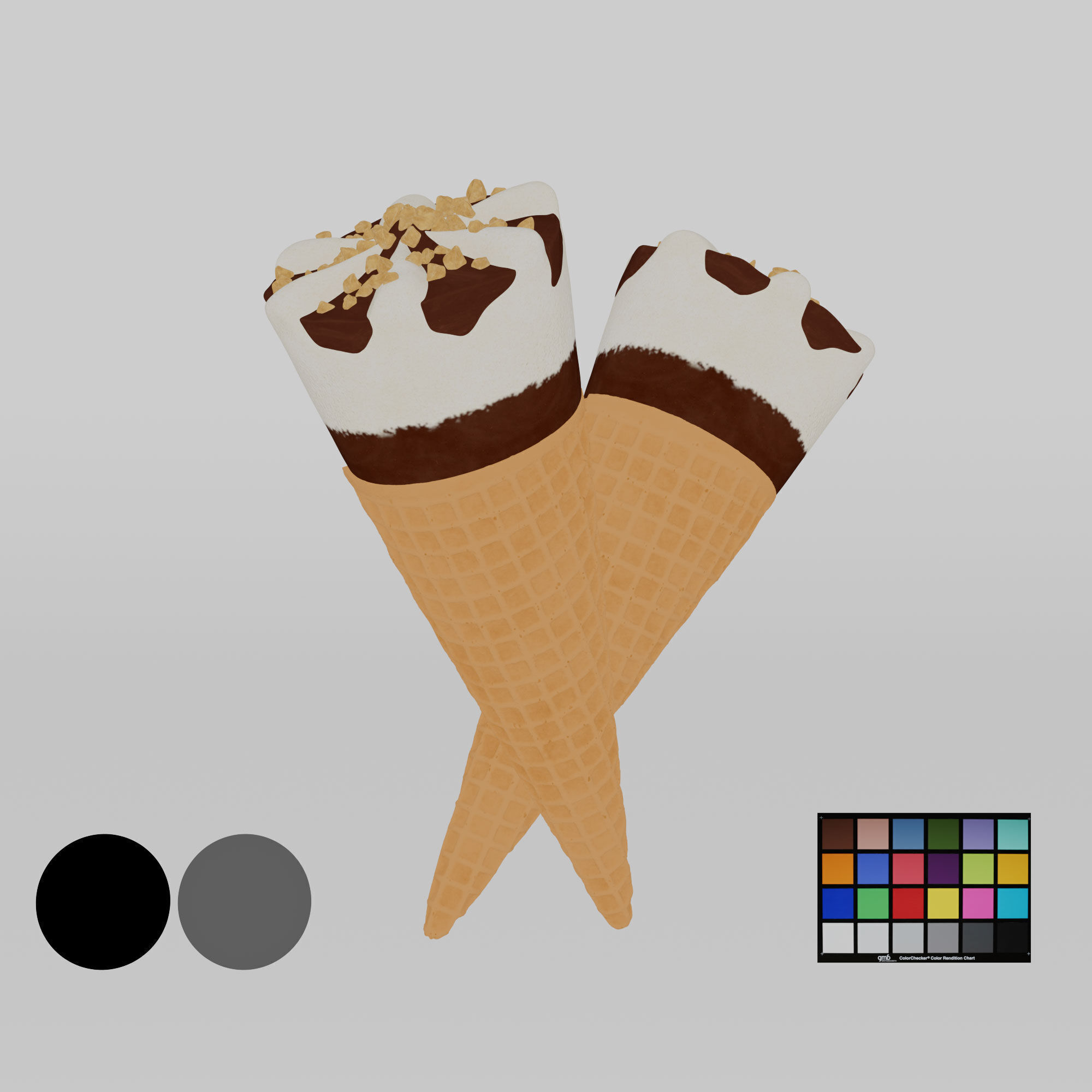 Ice Cream Cone 01 Low-poly 3D model_2