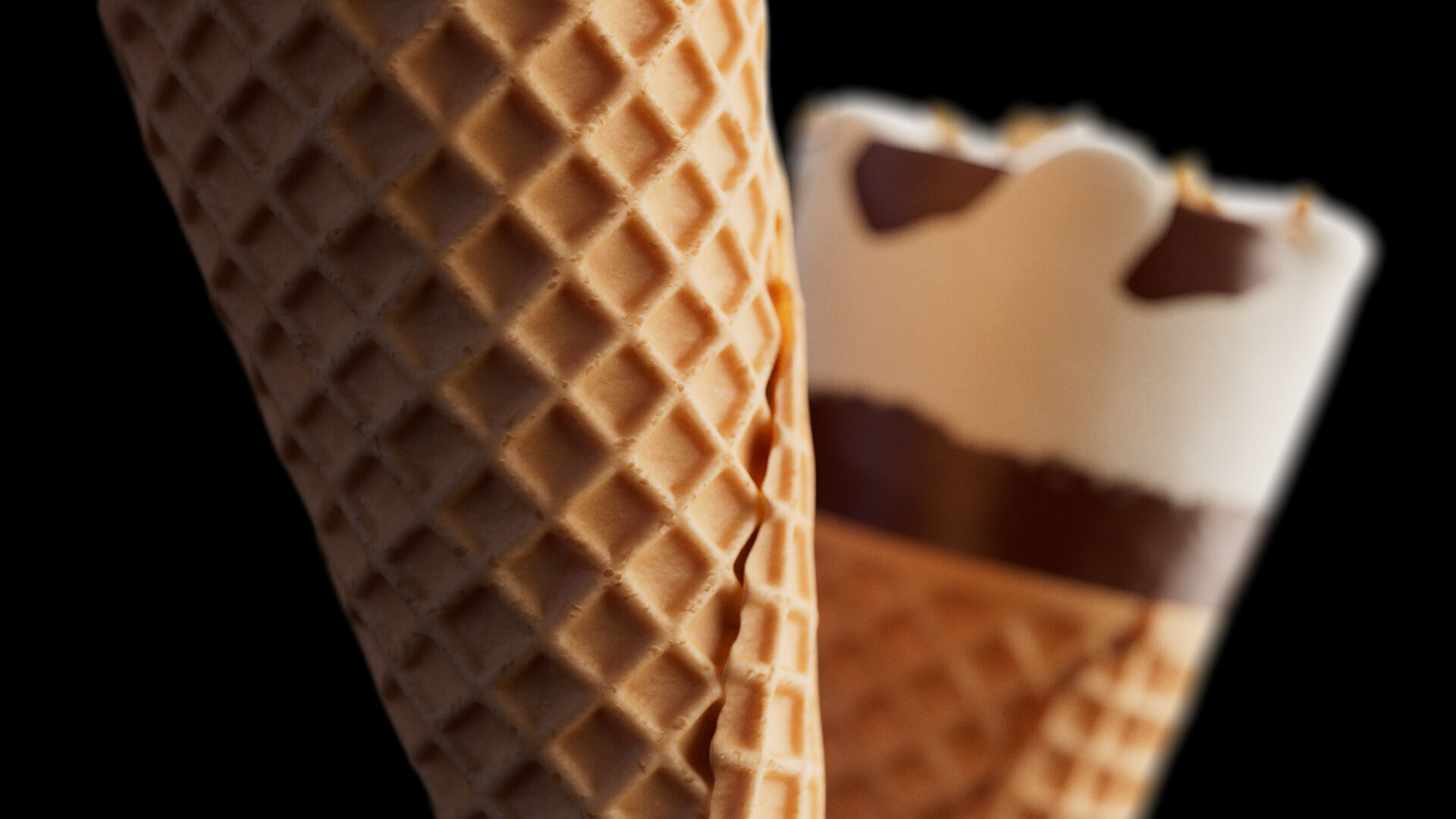 Ice Cream Cone 01 Low-poly 3D model_7