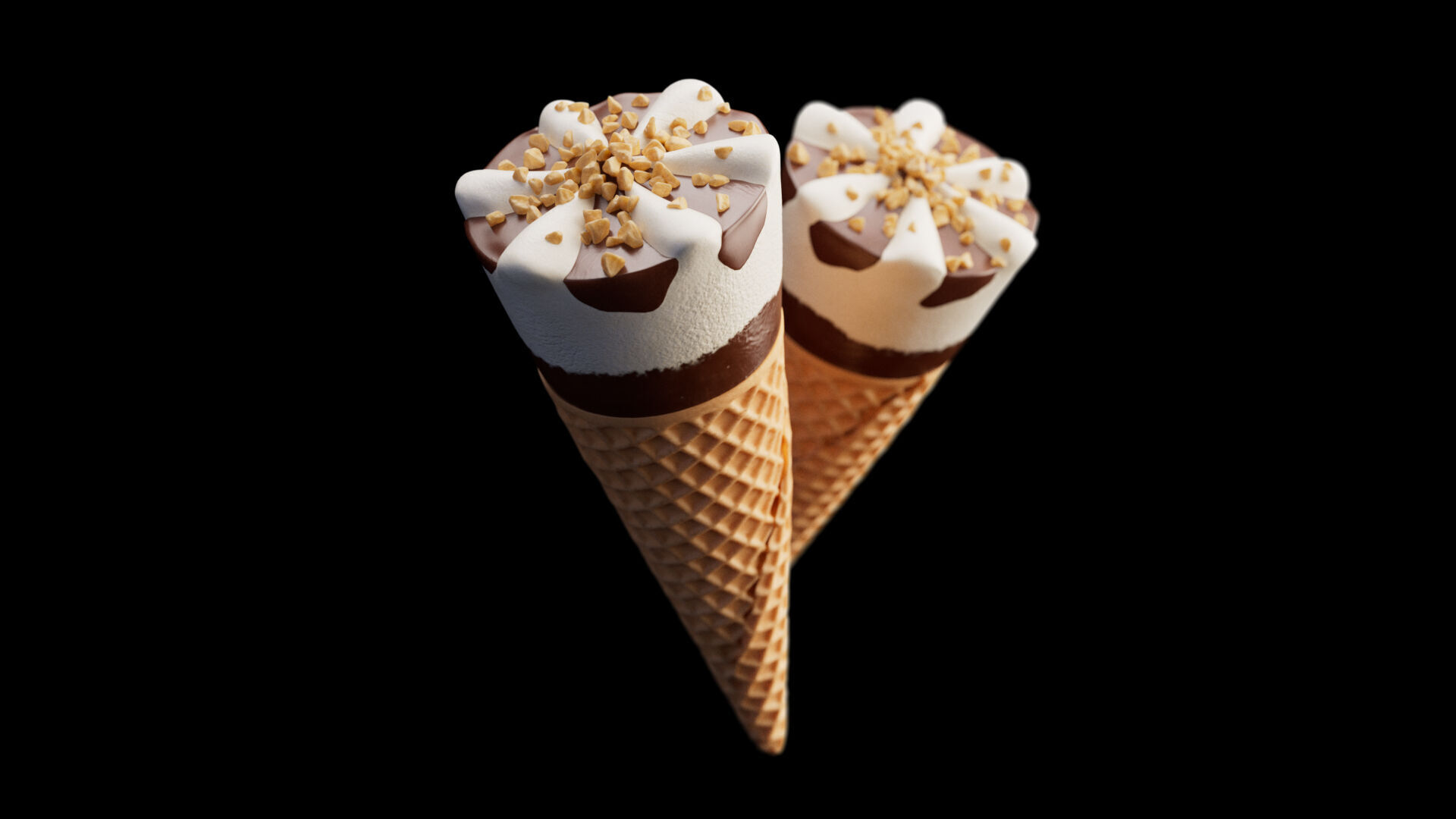 Ice Cream Cone 01 Low-poly 3D model_5