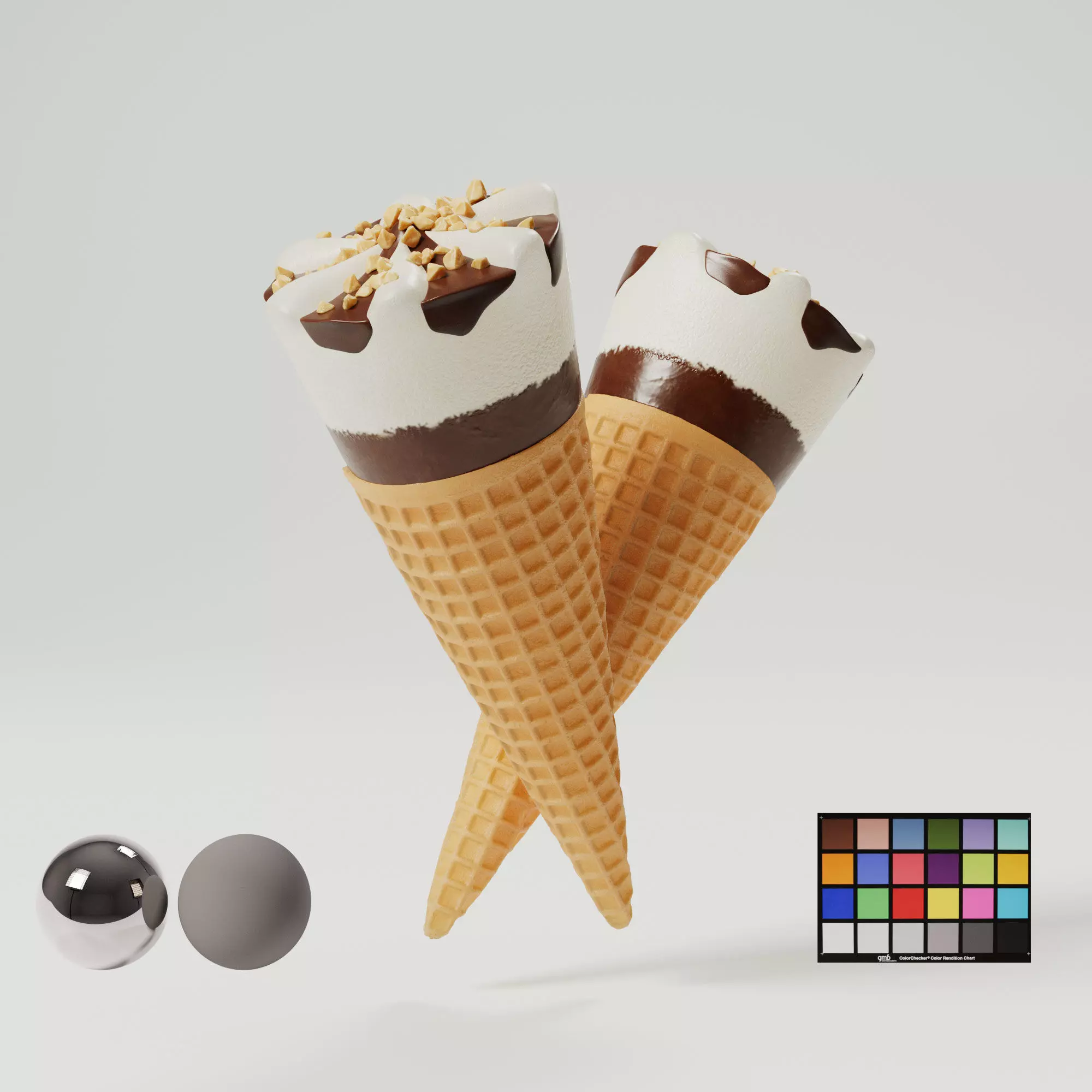 Ice Cream Cone 01 Low-poly 3D model_0