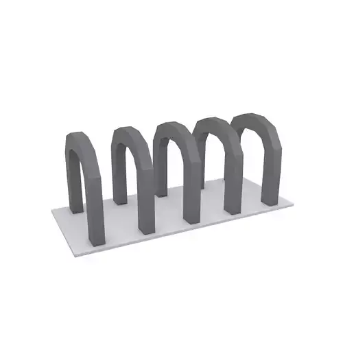 Low Poly Bike Parking Rack v1 001