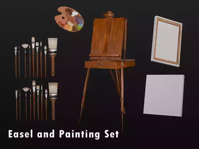 Easel and Painting Set