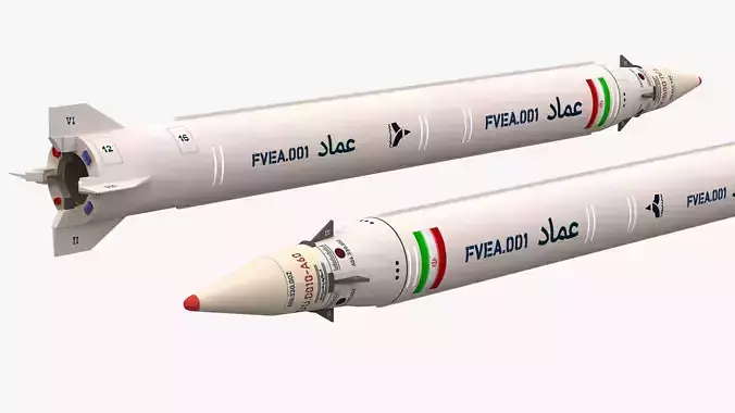 Emad Iranian Ballistic Missile 3d Model 3D model