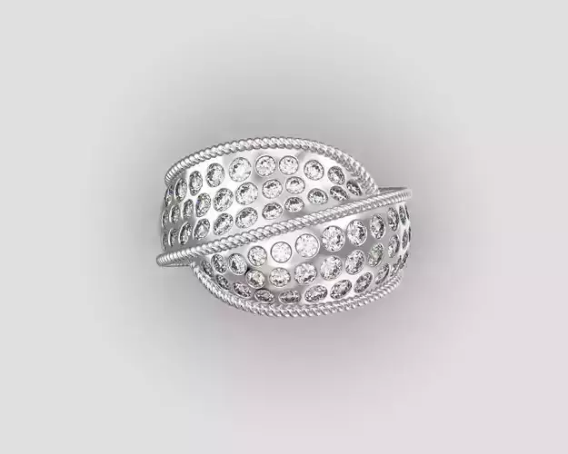 Ring 222 Pave ring rope