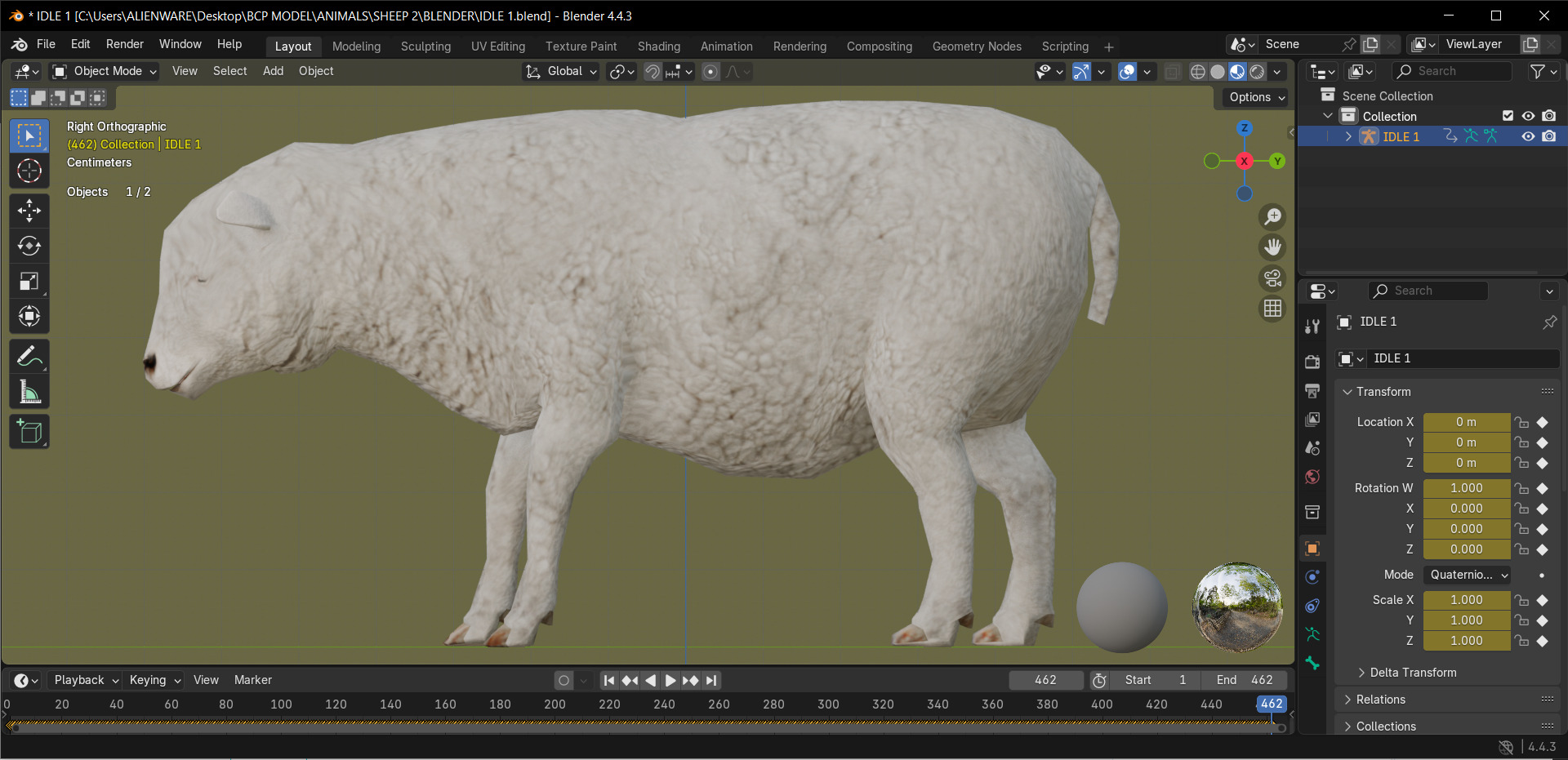 SHEEP ANIMATED 6 COLORS 3 Low-poly 3D model_1