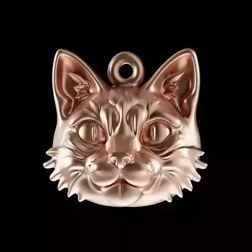 Cat Face Pendant Jewelry 3D print model