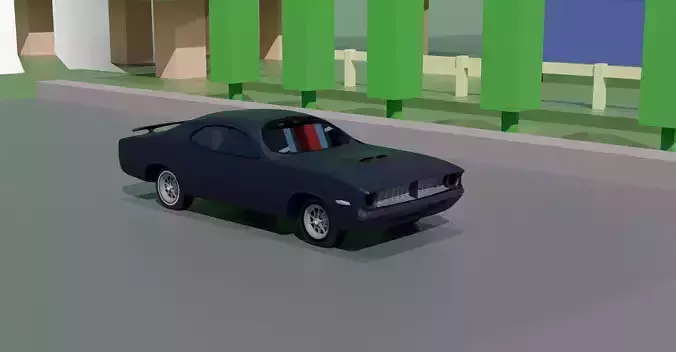 Chevrolet Camaro 1998  Low Poly 3D Model game Ready
