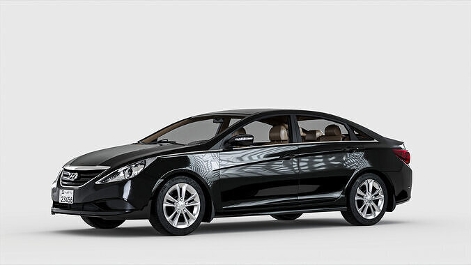 Hyundai Sonata 2013 Low-poly 3D model