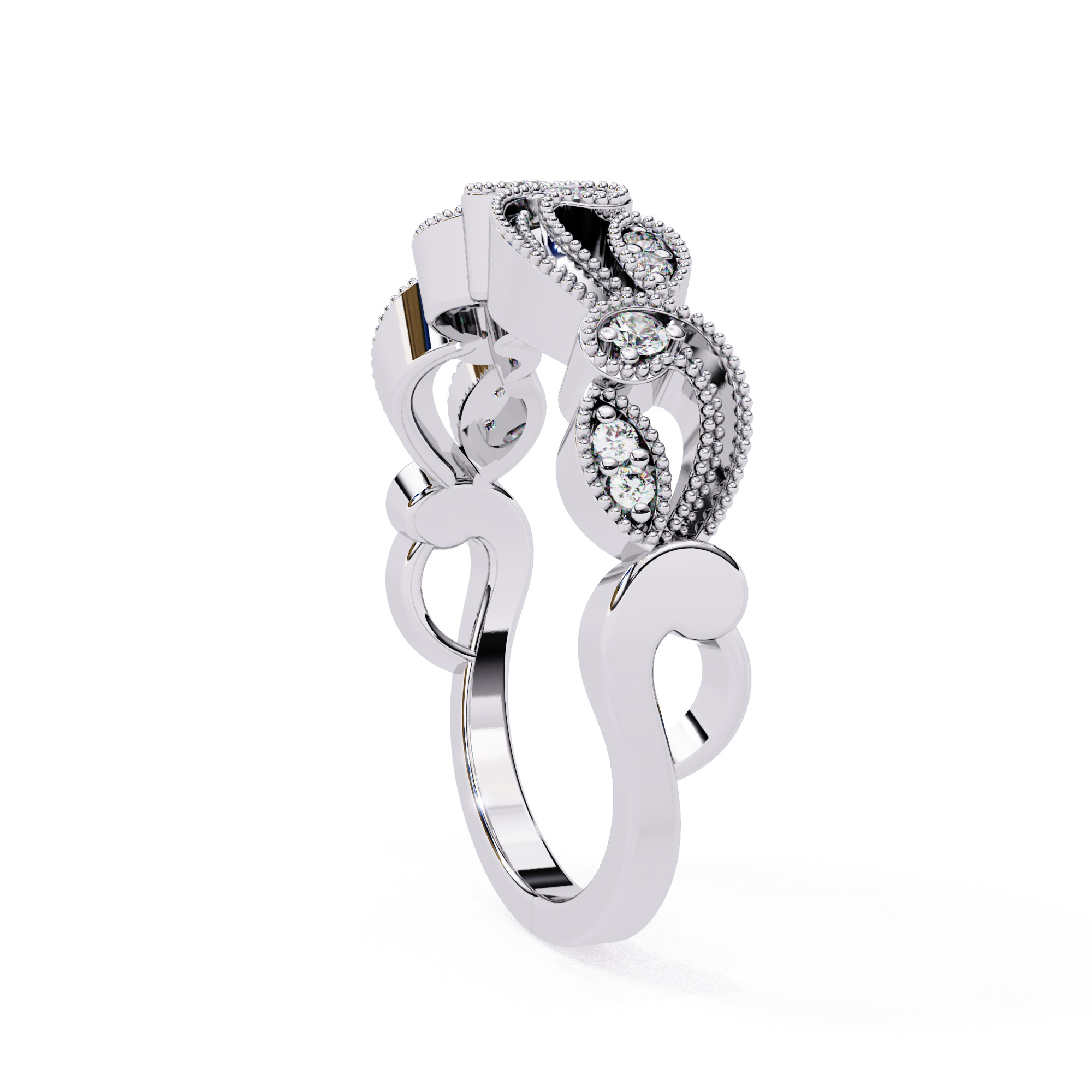 ROUND DIAMOND RING -CAD-186 3D model_4