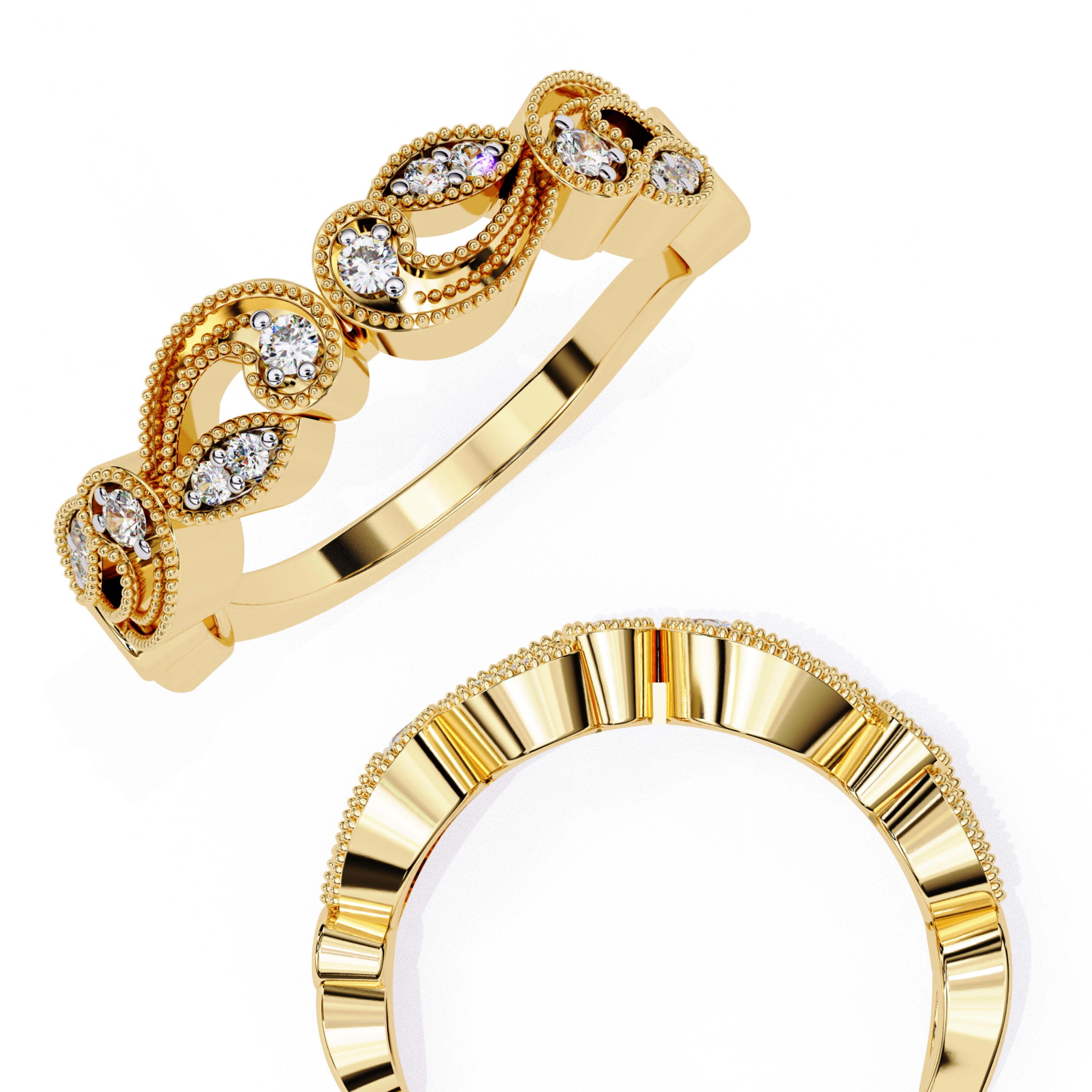 ROUND DIAMOND RING -CAD-186 3D model_22