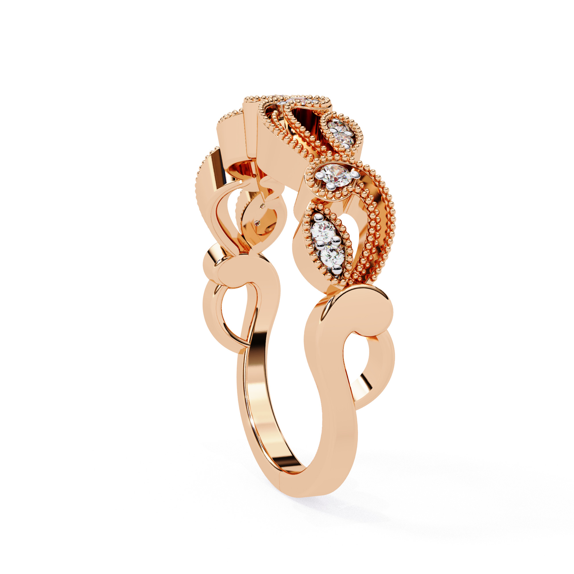 ROUND DIAMOND RING -CAD-186 3D model_6