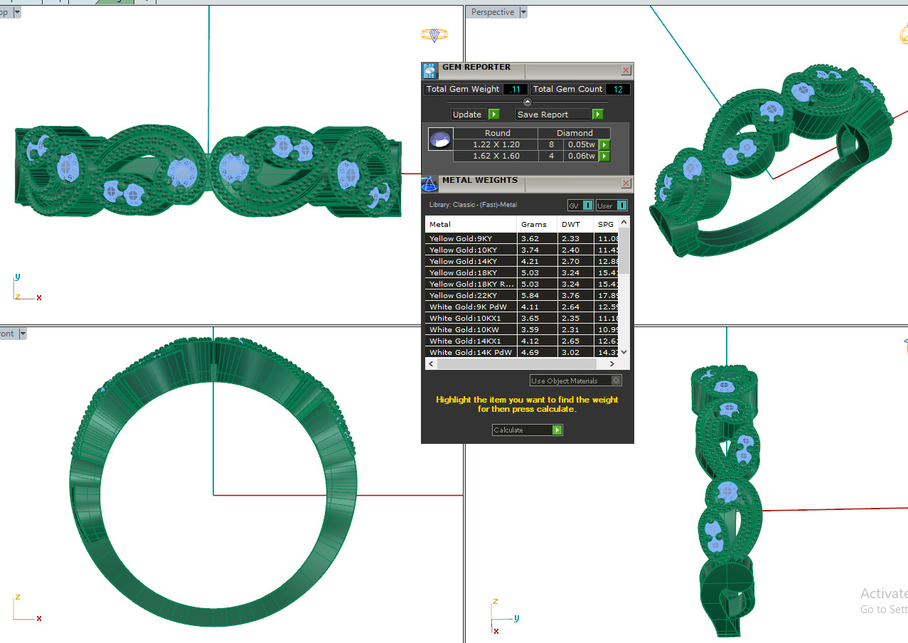 ROUND DIAMOND RING -CAD-186 3D model_23
