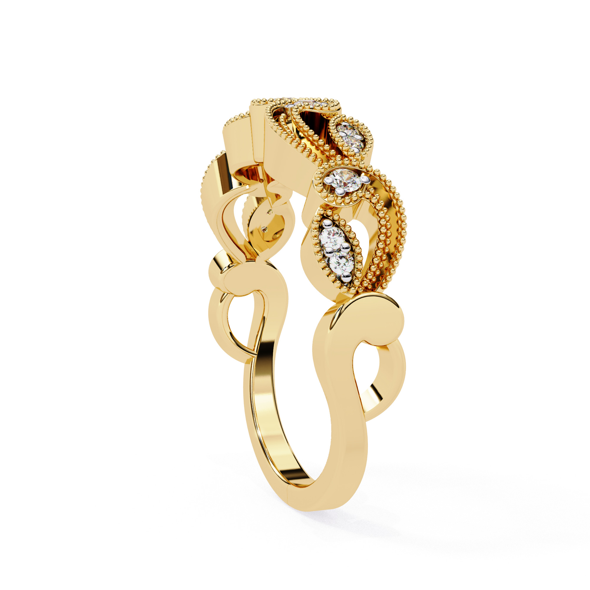 ROUND DIAMOND RING -CAD-186 3D model_5