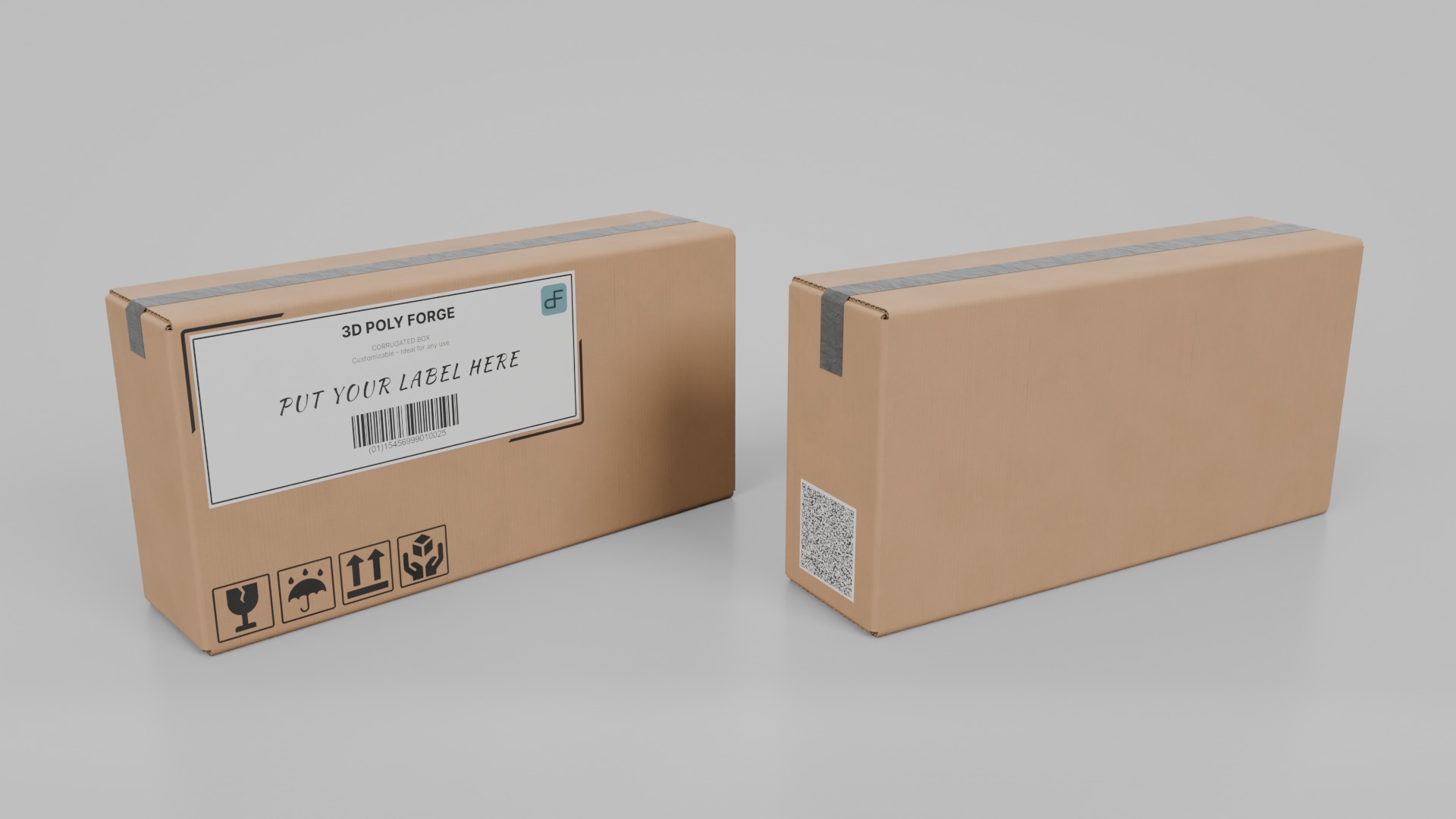 General-Purpose Packaging Box Set - Rigged and Customizable 3D Model Collection_49