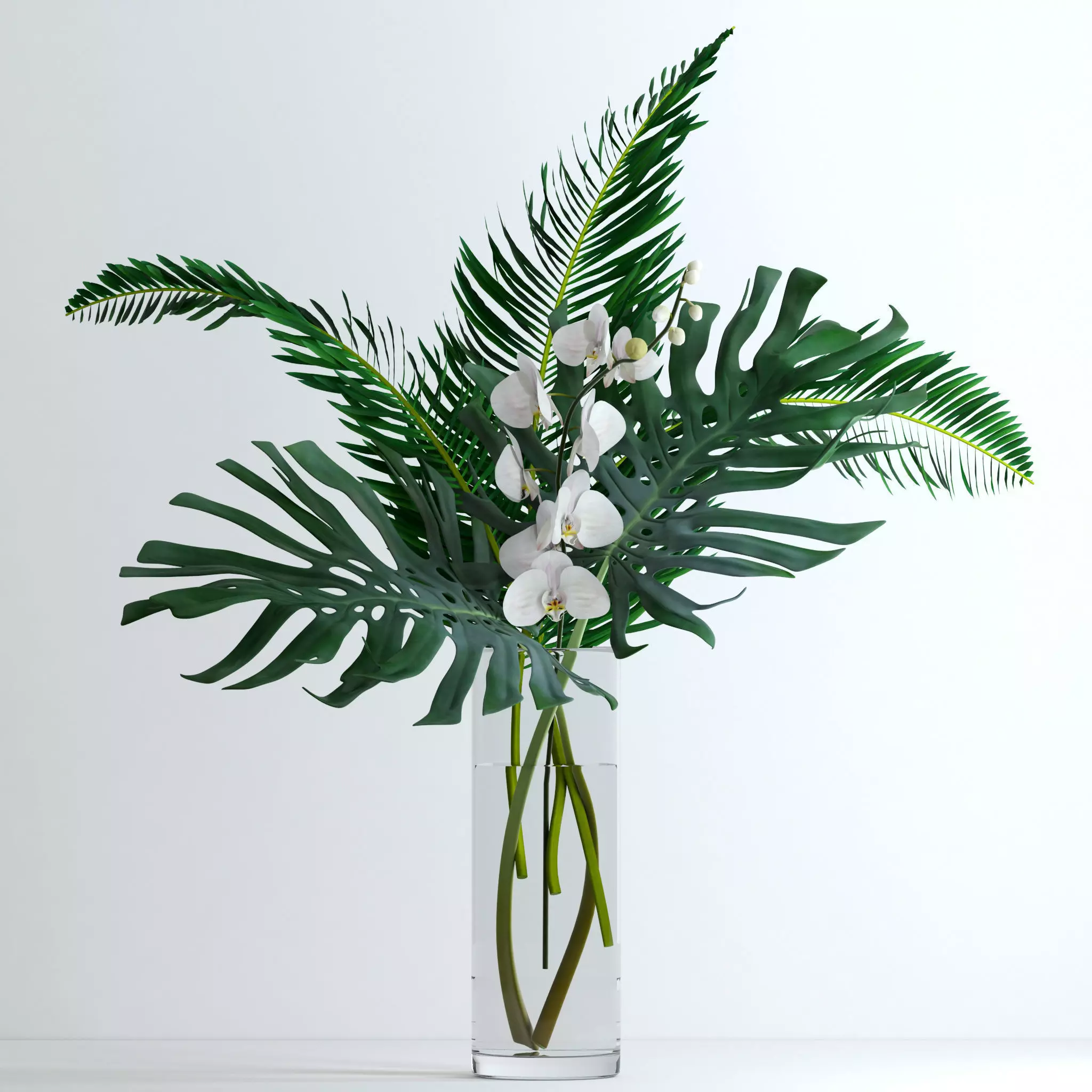 Exotic bouquet 3D model_0