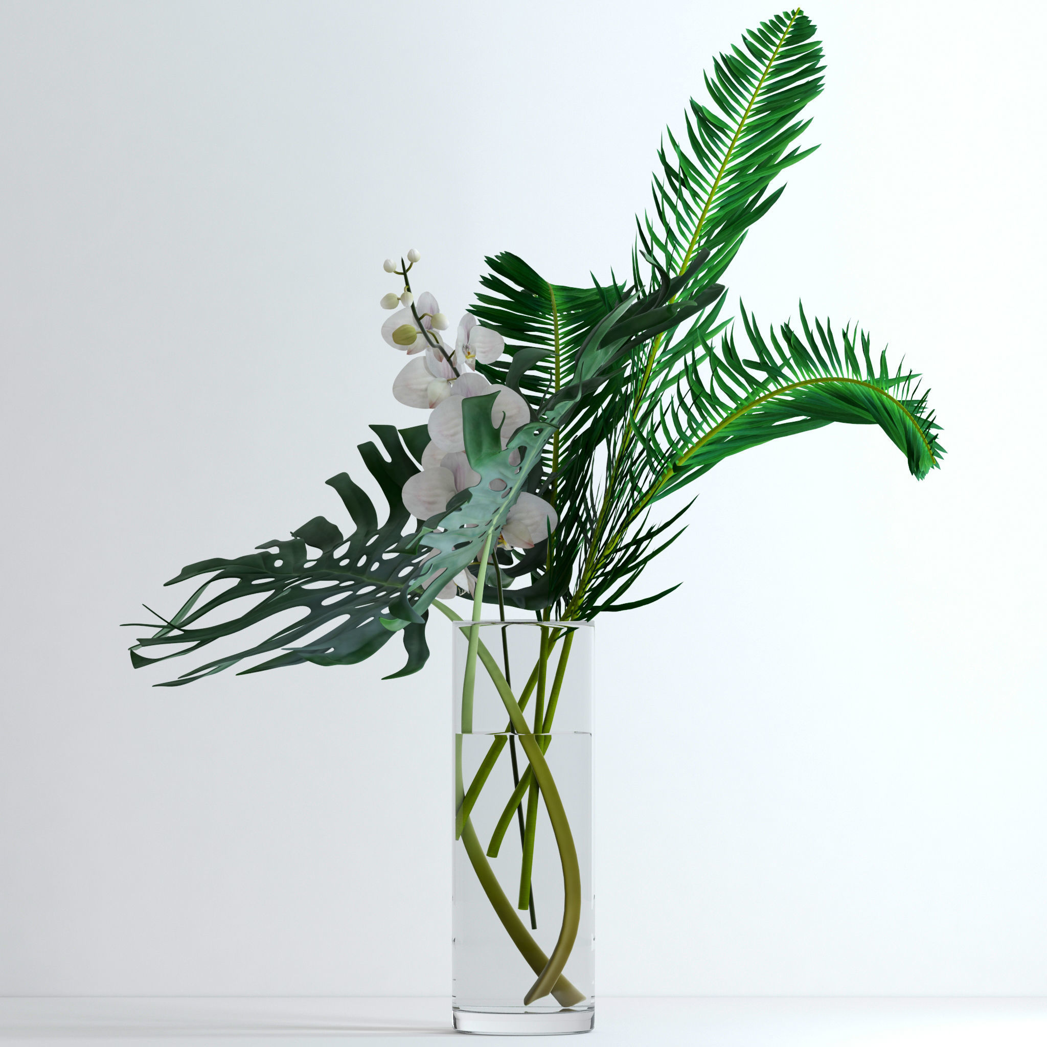 Exotic bouquet 3D model_1