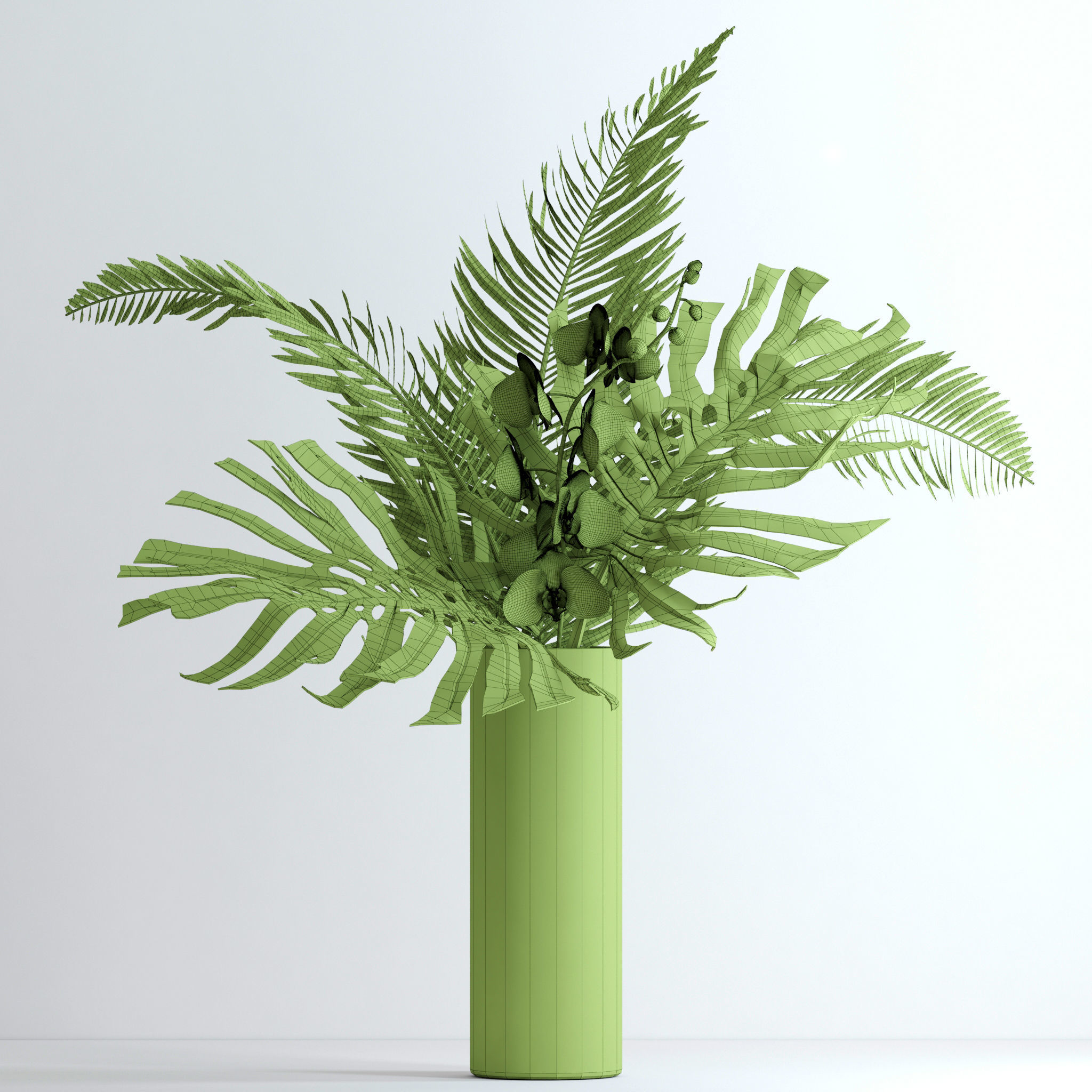 Exotic bouquet 3D model_6