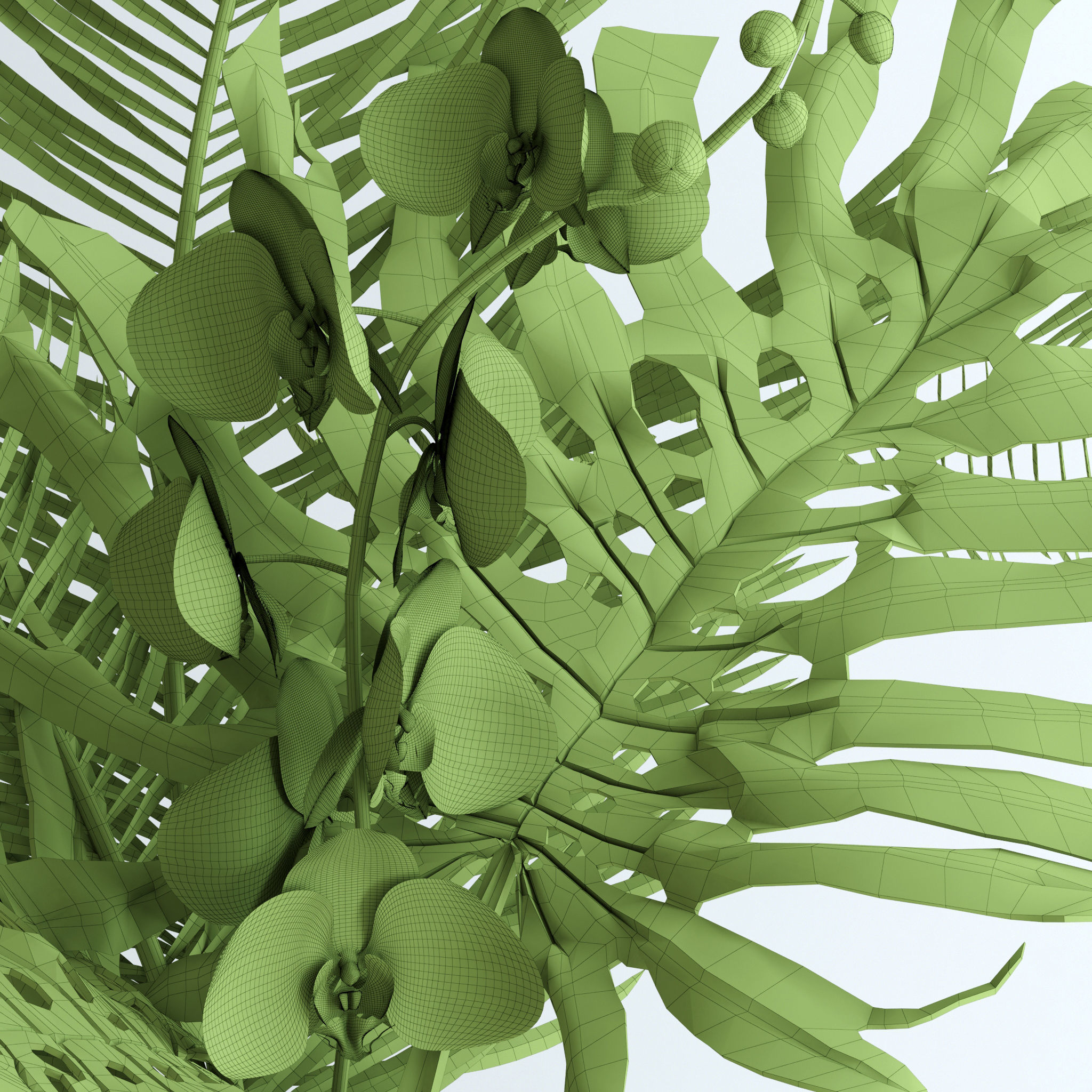 Exotic bouquet 3D model_5