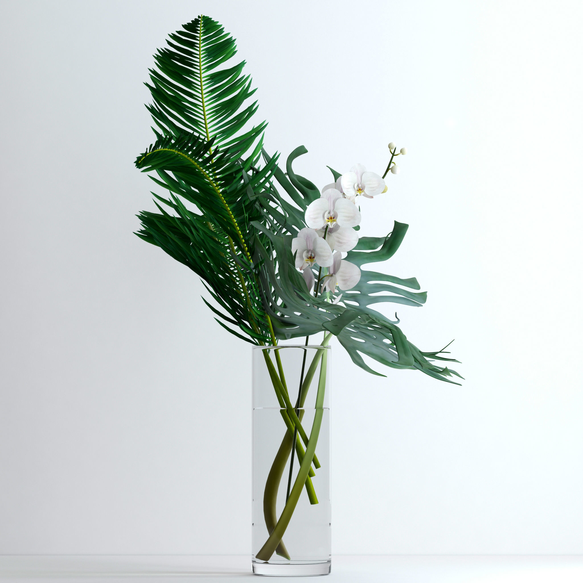 Exotic bouquet 3D model_3