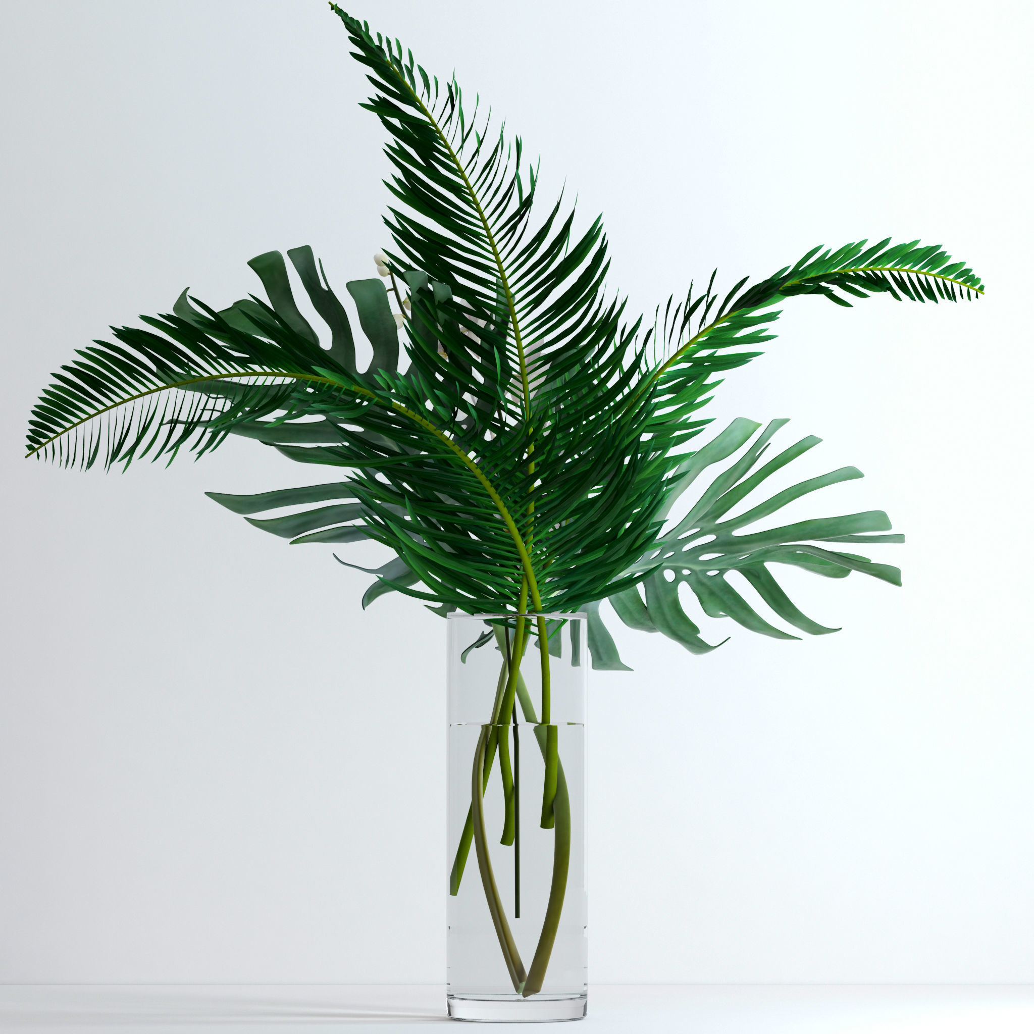 Exotic bouquet 3D model_2