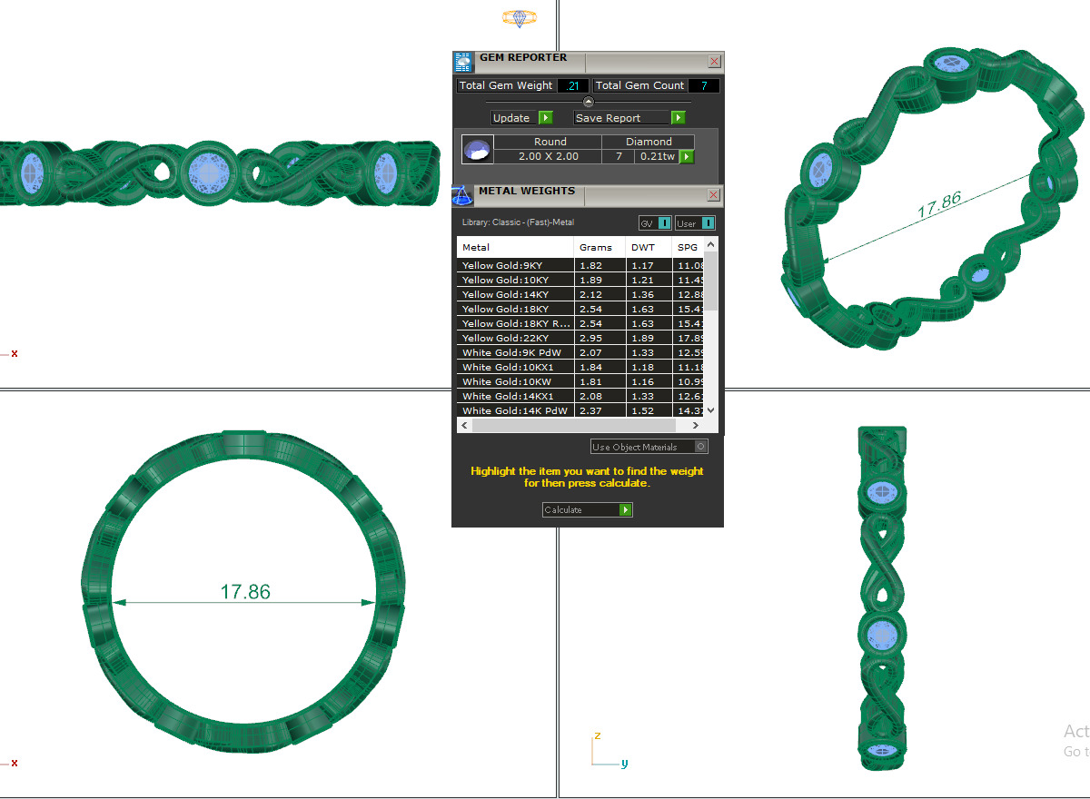 ROUND DIAMOND RING -CAD-188 3D model_20