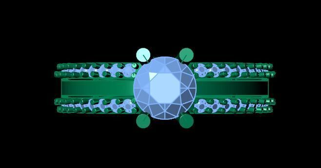 Modern Solitaire Engagement Ring 3D print model_10