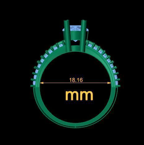 Modern Solitaire Engagement Ring 3D print model_14